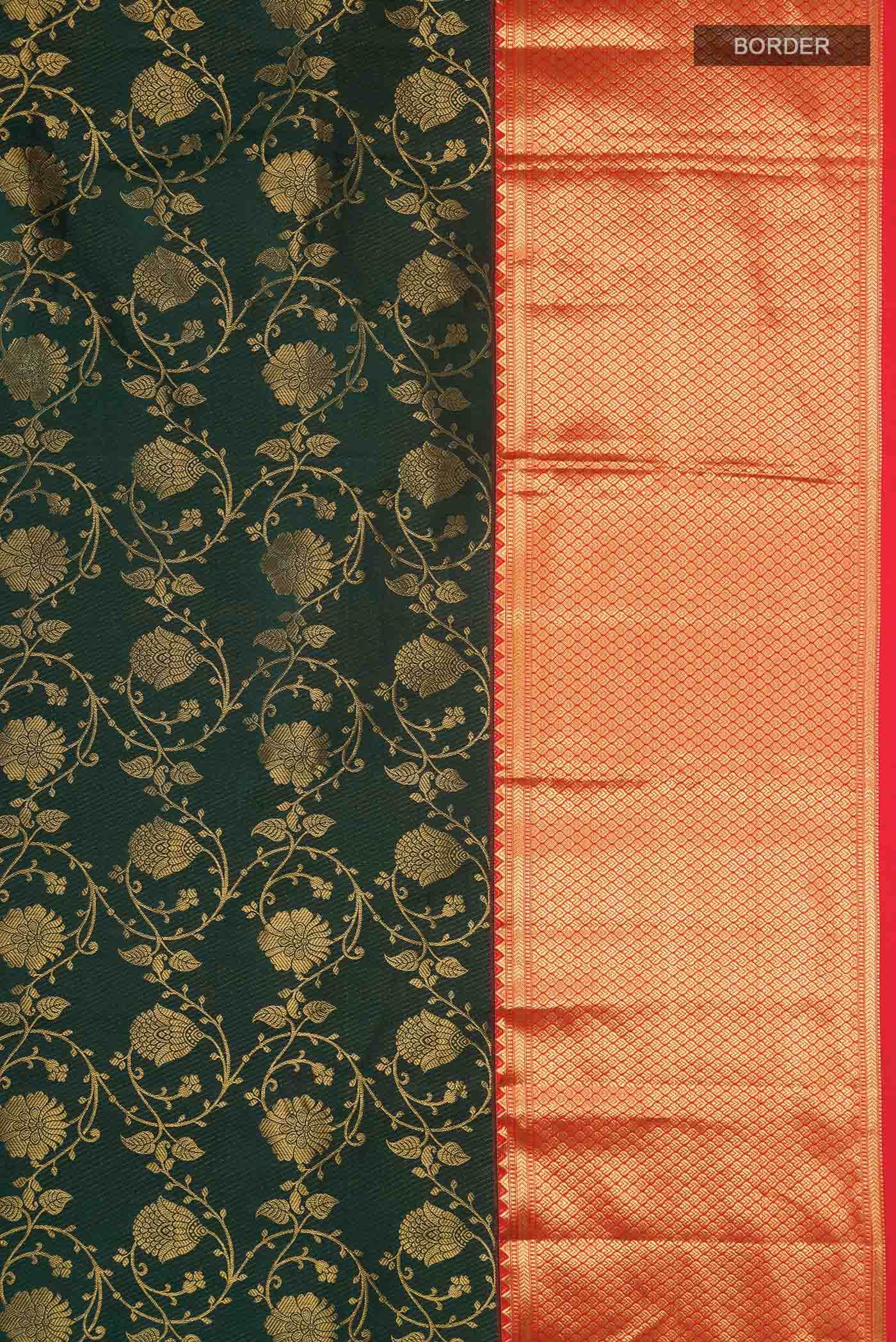 Green Kanjivaram Silk Saree - Image 5