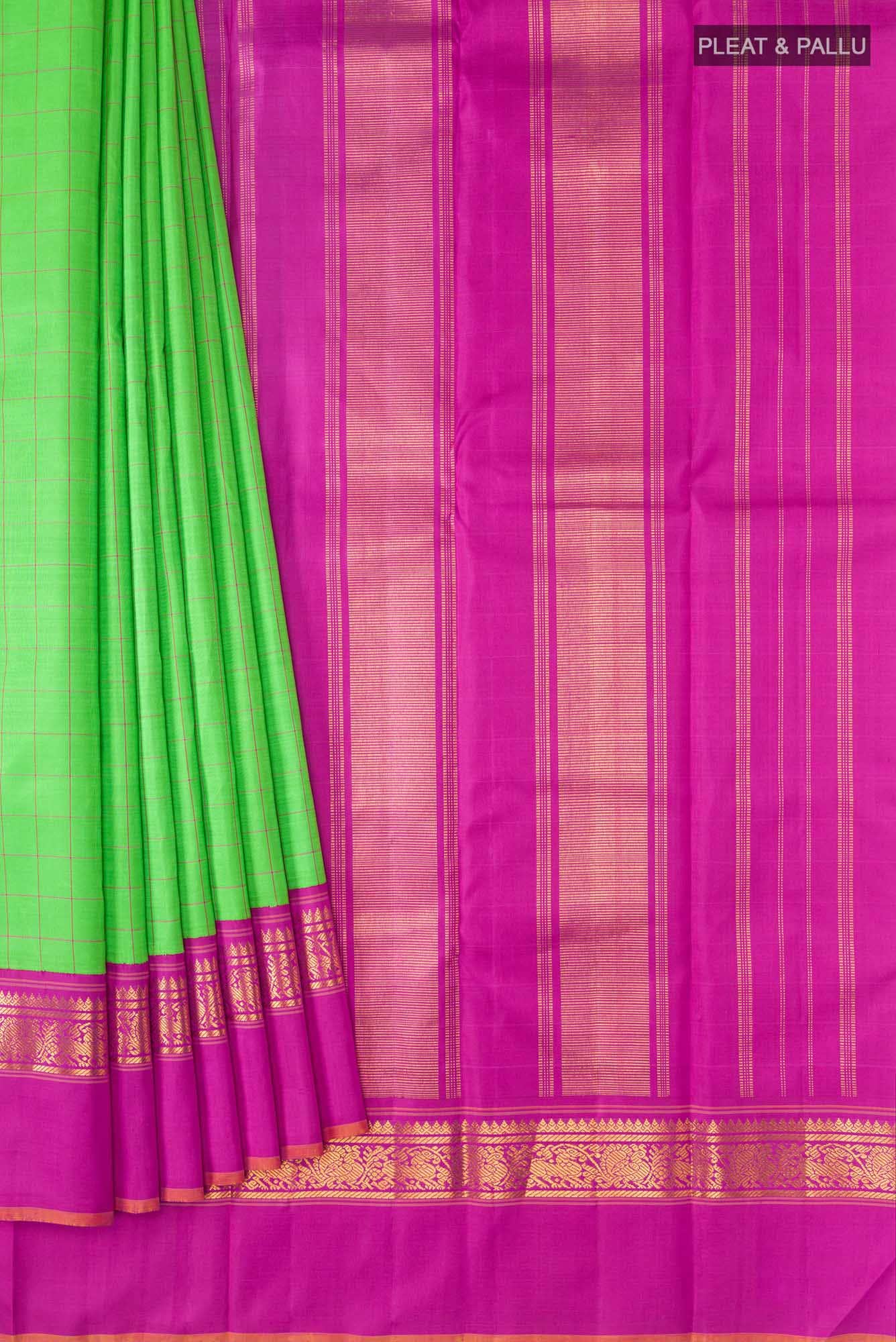 Green Kanjivaram Silk Saree - Image 2