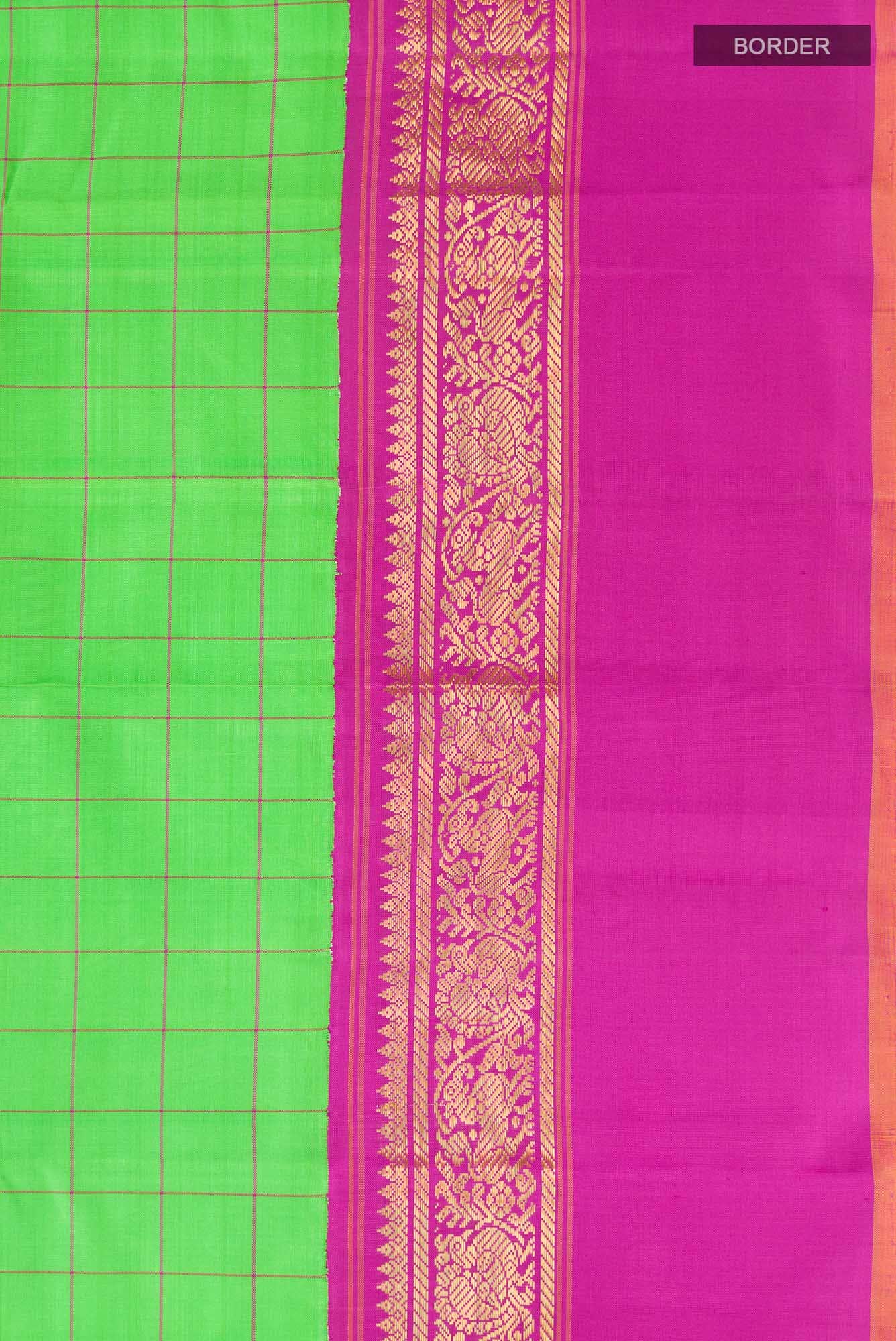Green Kanjivaram Silk Saree - Image 5