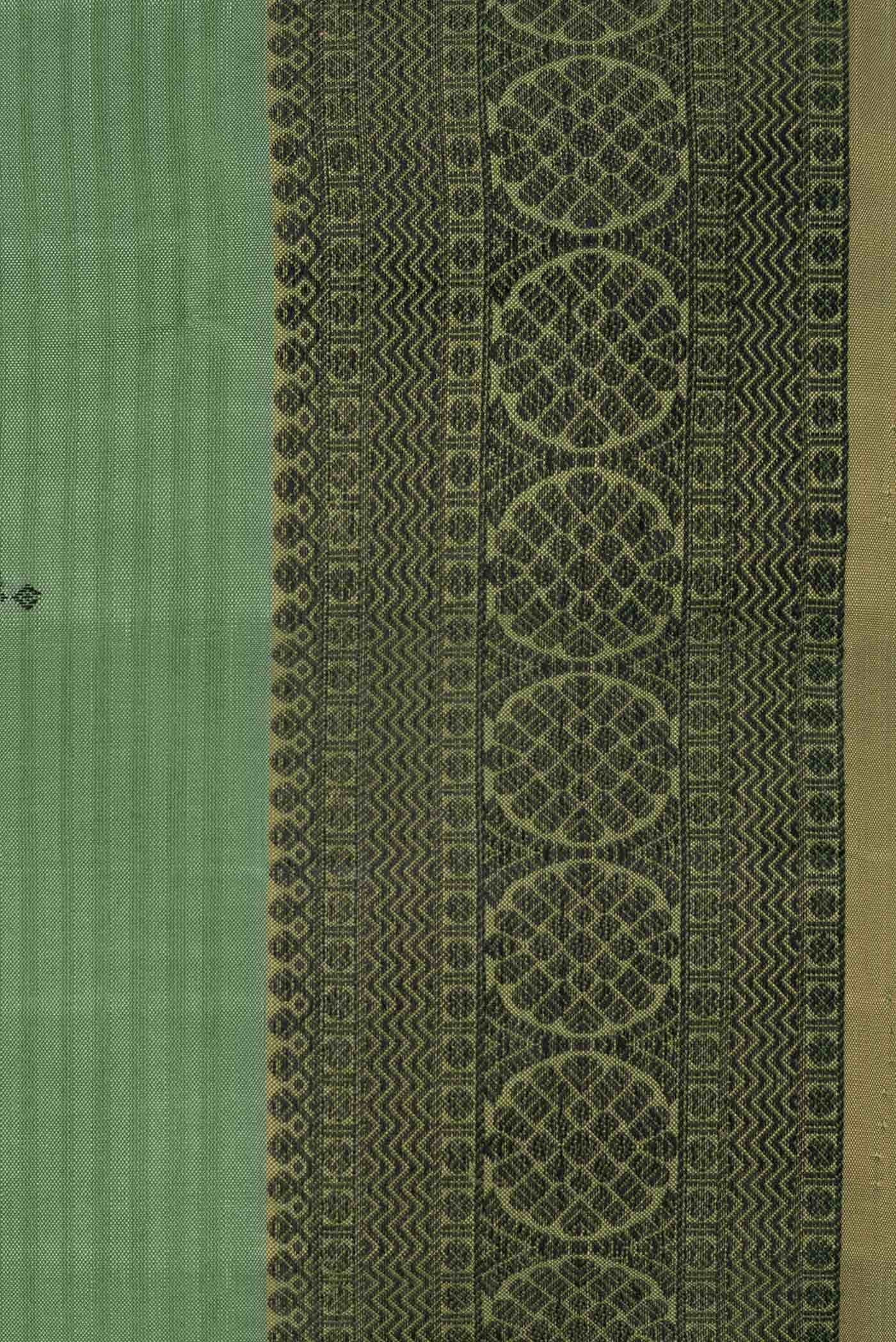 Green Kanchipuram Silk Saree - Image 5