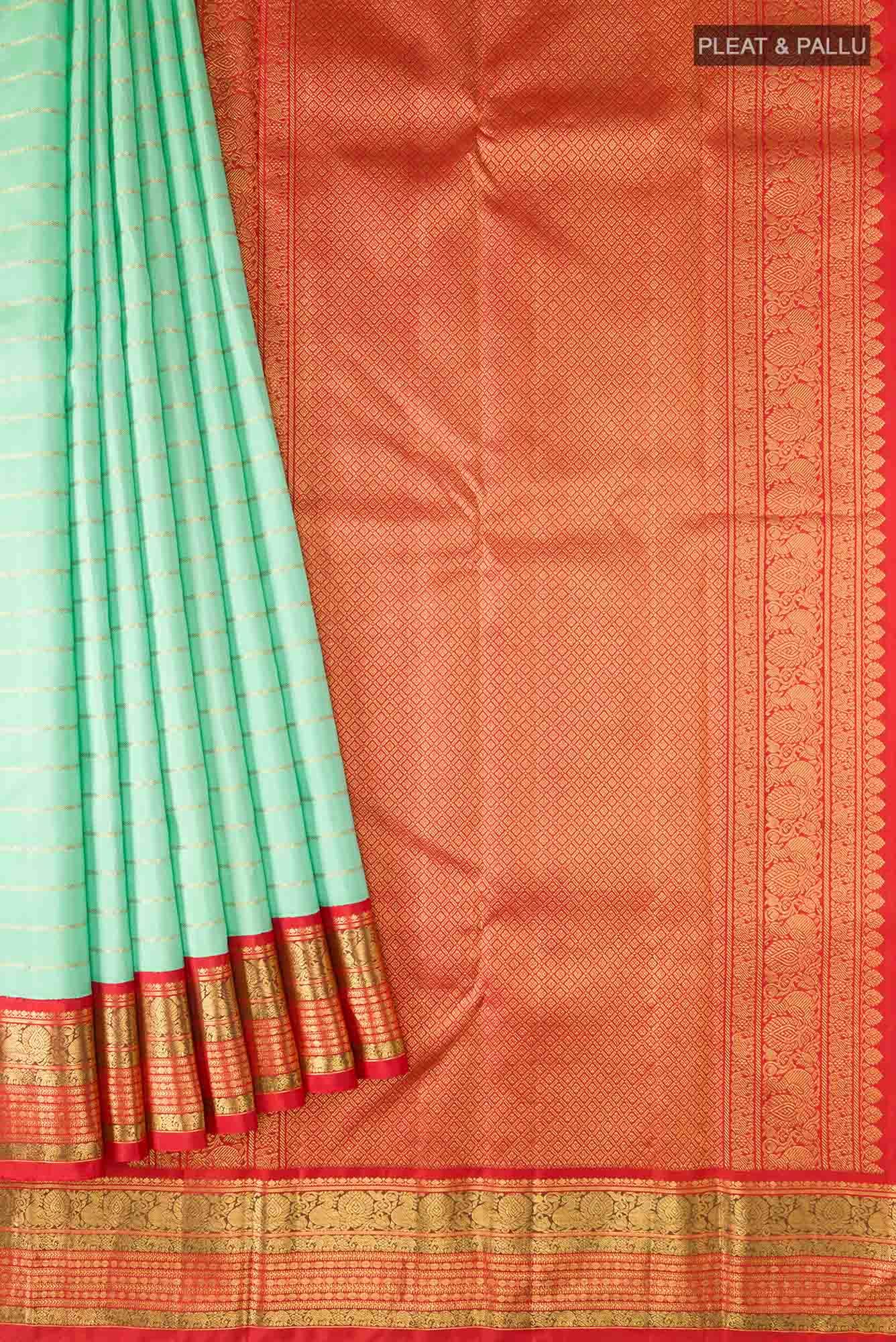 Green Kanjivaram Silk Saree - Image 2