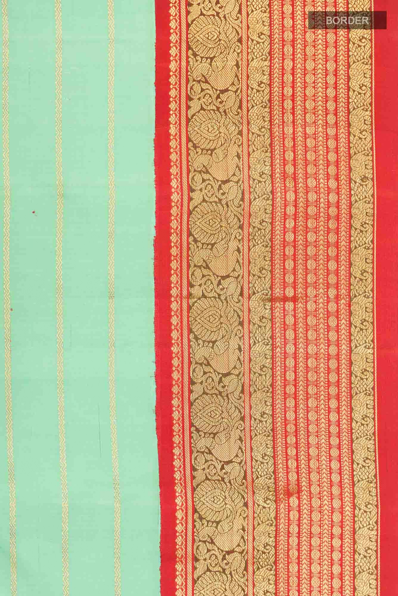 Green Kanjivaram Silk Saree - Image 6