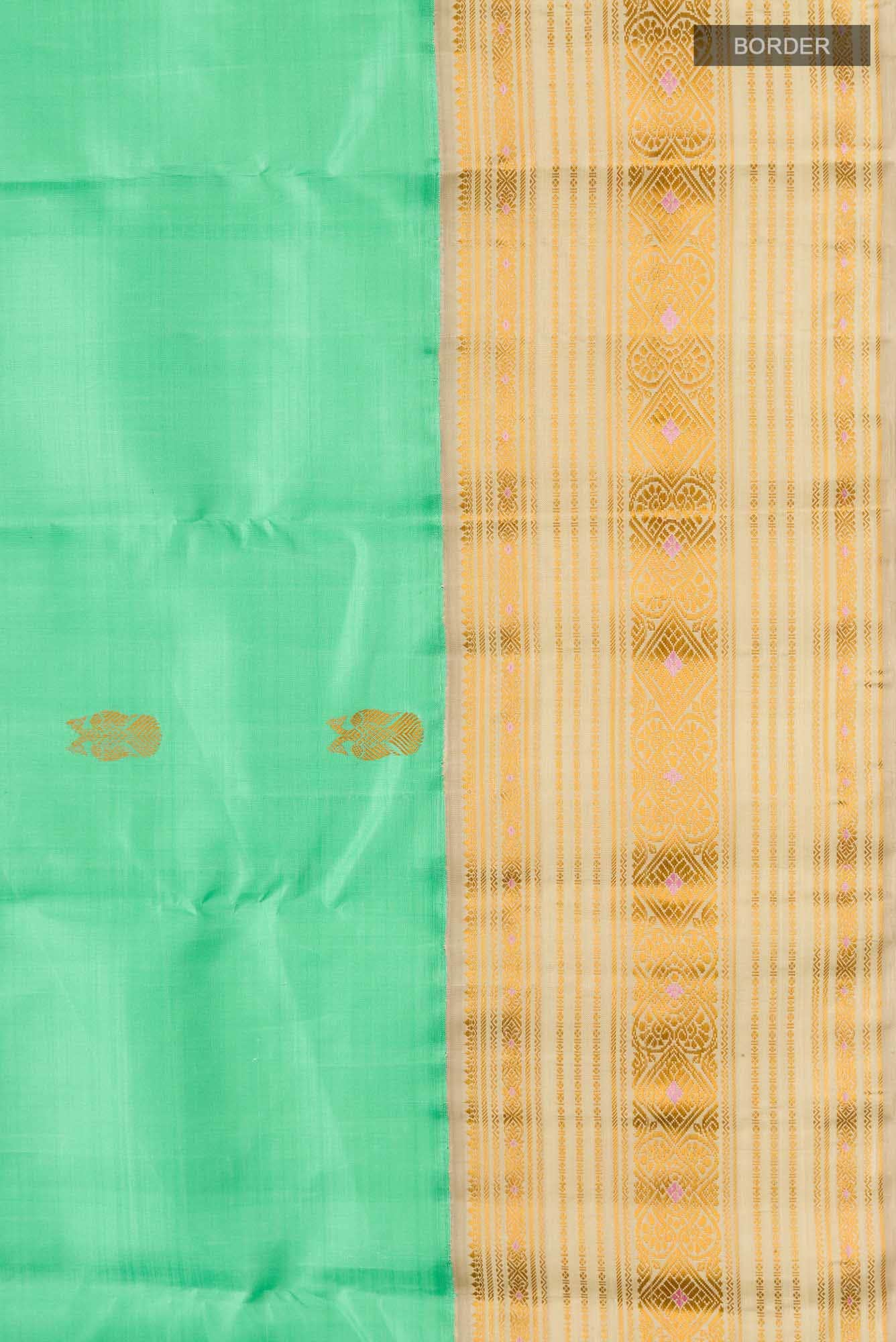 Green Kanjivaram Silk Saree - Image 5