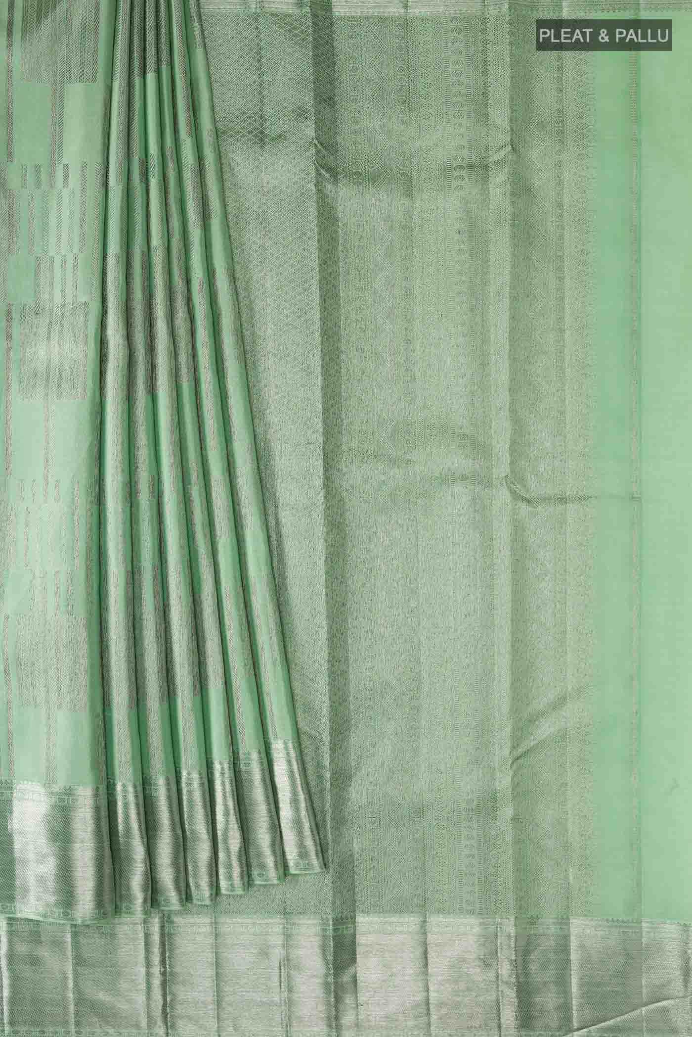 Green Kanjivaram Silk Saree - Image 2