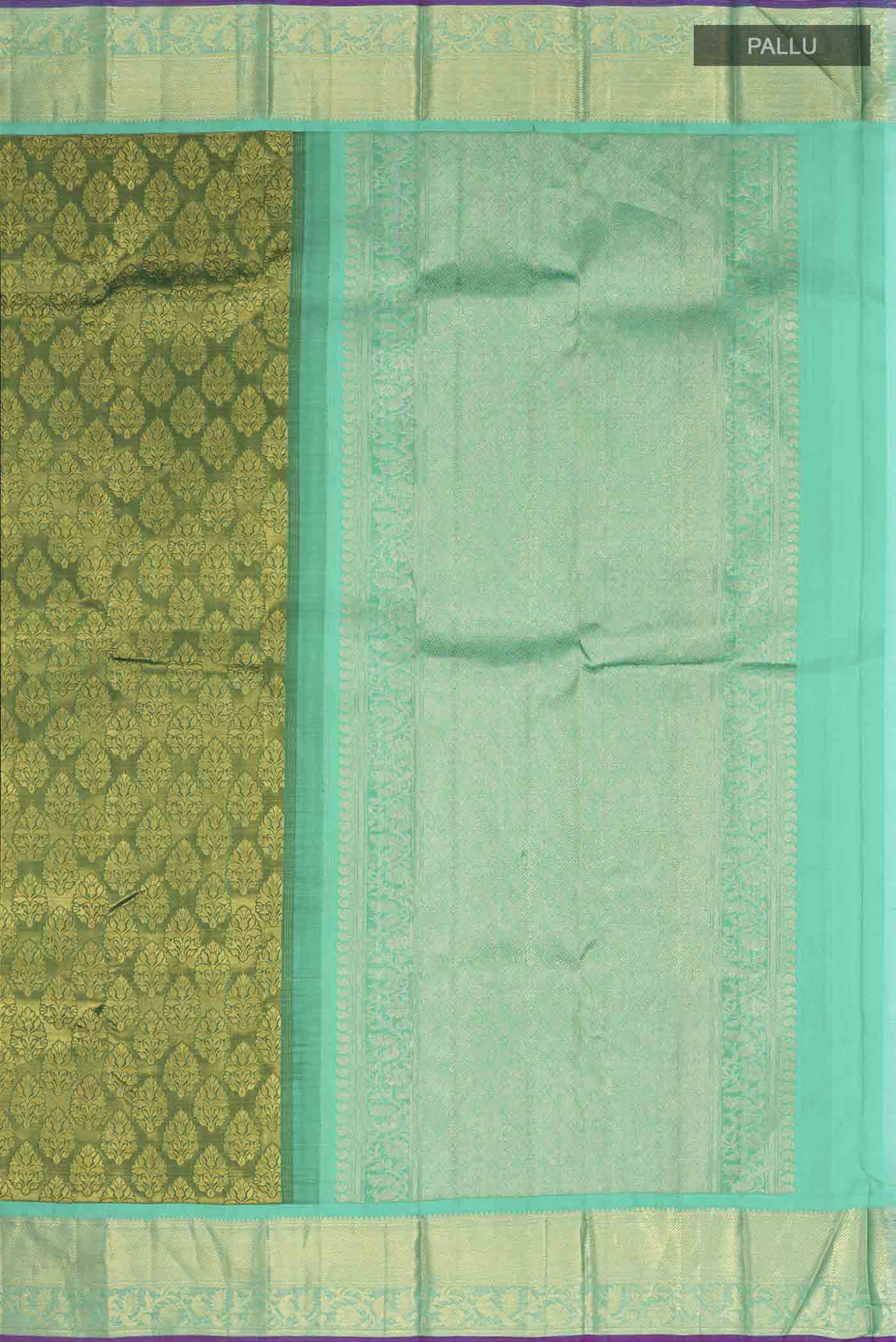 Green Kanjivaram Tissue Silk Saree - Image 7