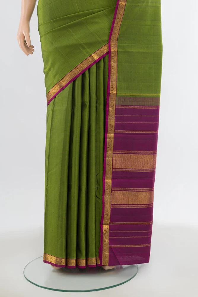 Mehandi Green Kanjivaram Silk Saree - Image 3