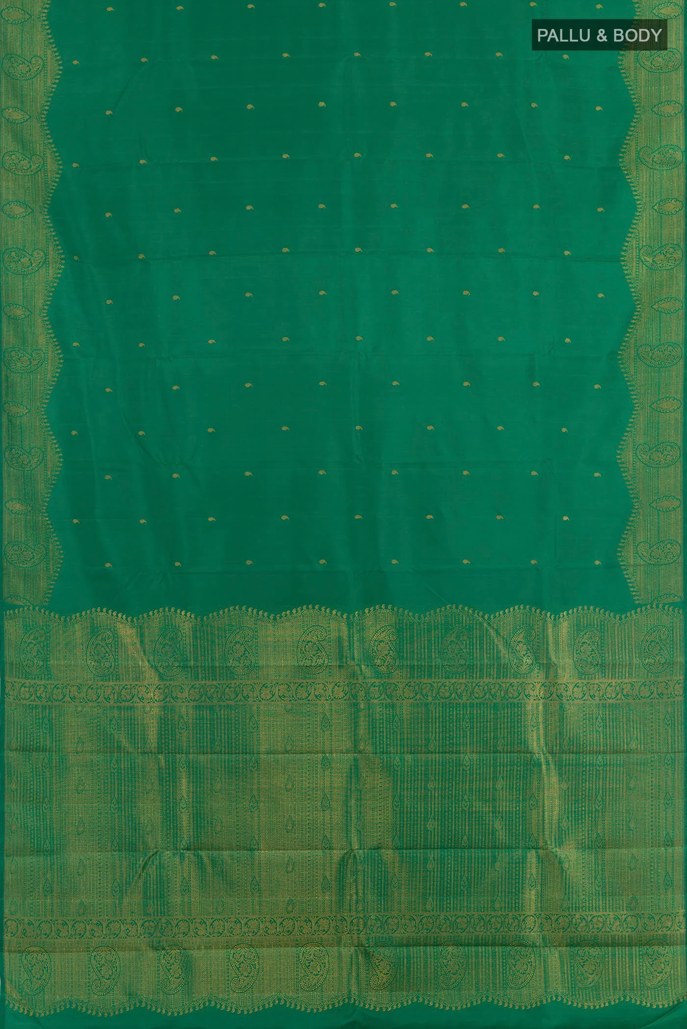 Green Kanjivaram Silk Saree - Image 5