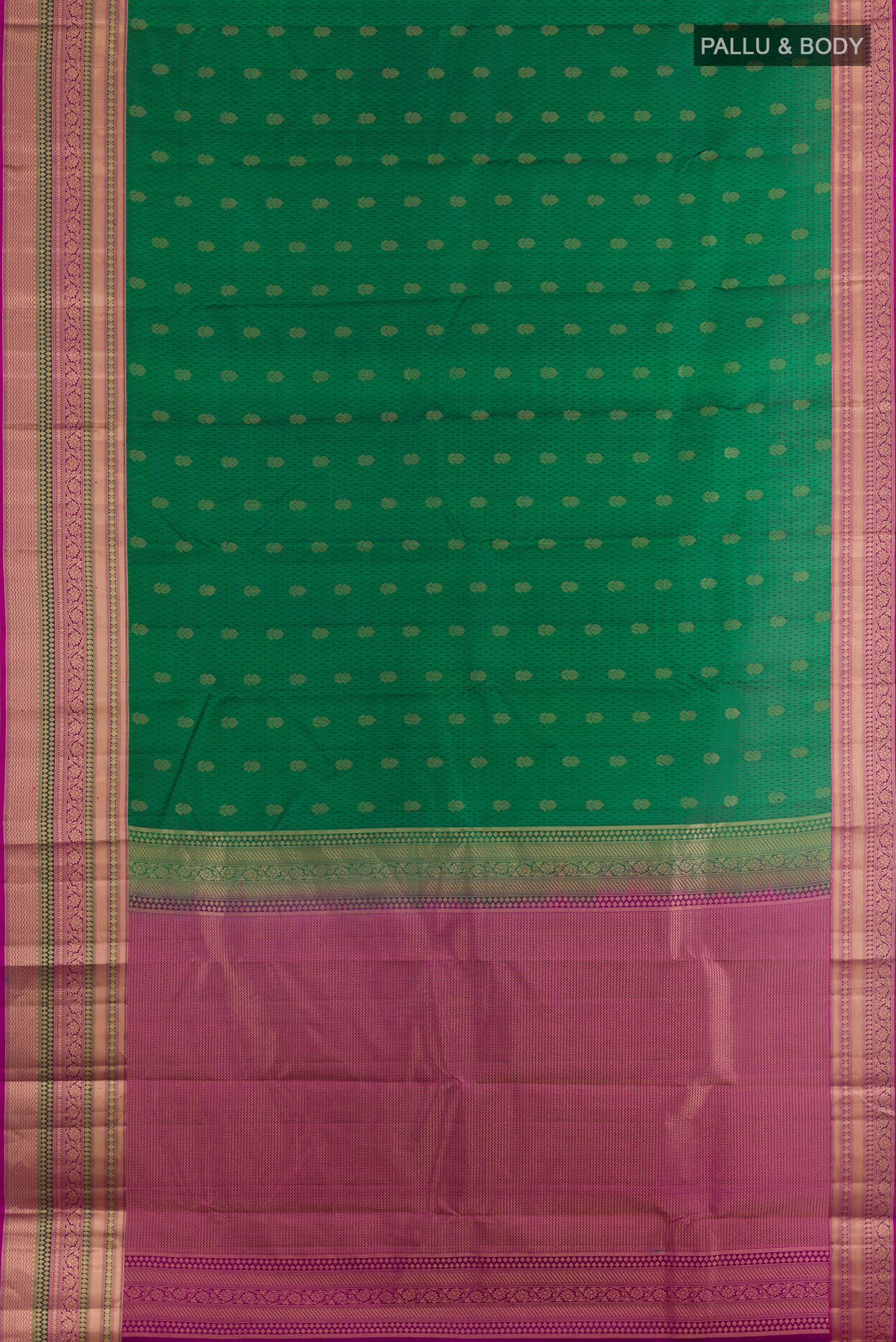 Green Kanjivaram Silk Saree - Image 3