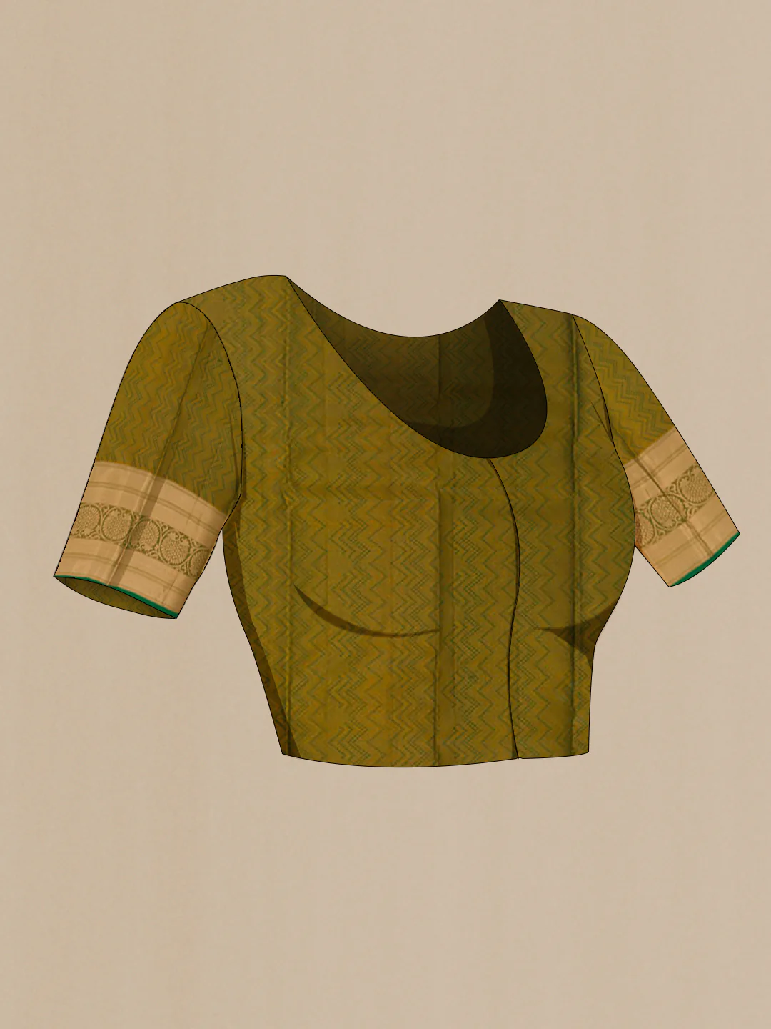 Bottle Green Kanjivaram Silk Saree - Image 2