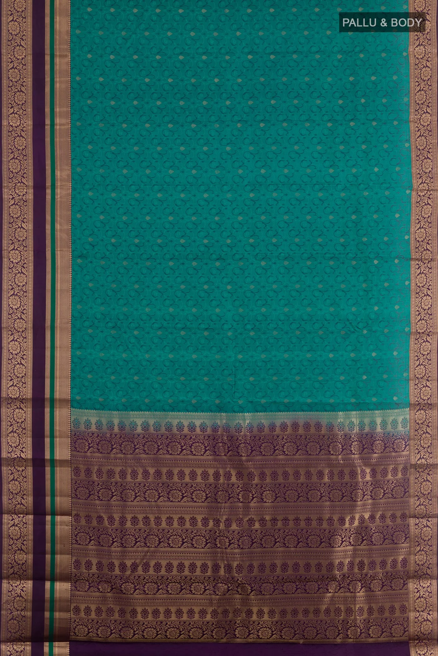 Green Kanjivaram Silk Saree - Image 3