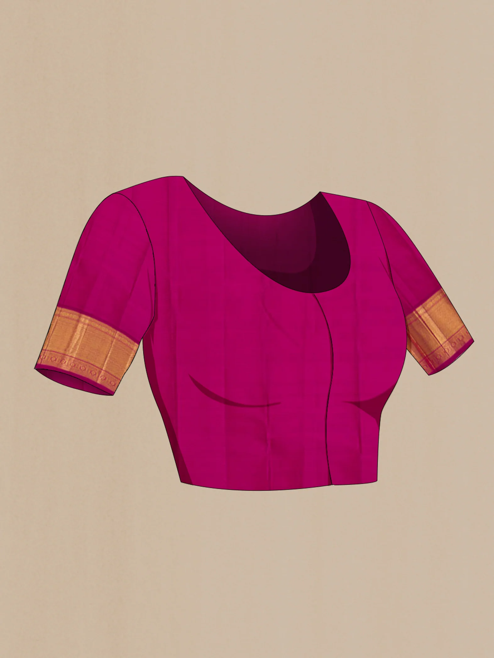 Pure Silk Pure Zari Green Kanjivaram Saree - Image 4