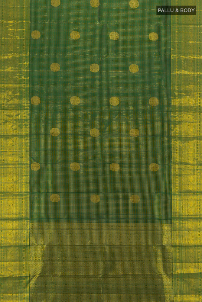 Green Kanjivaram Silk Saree - Image 5