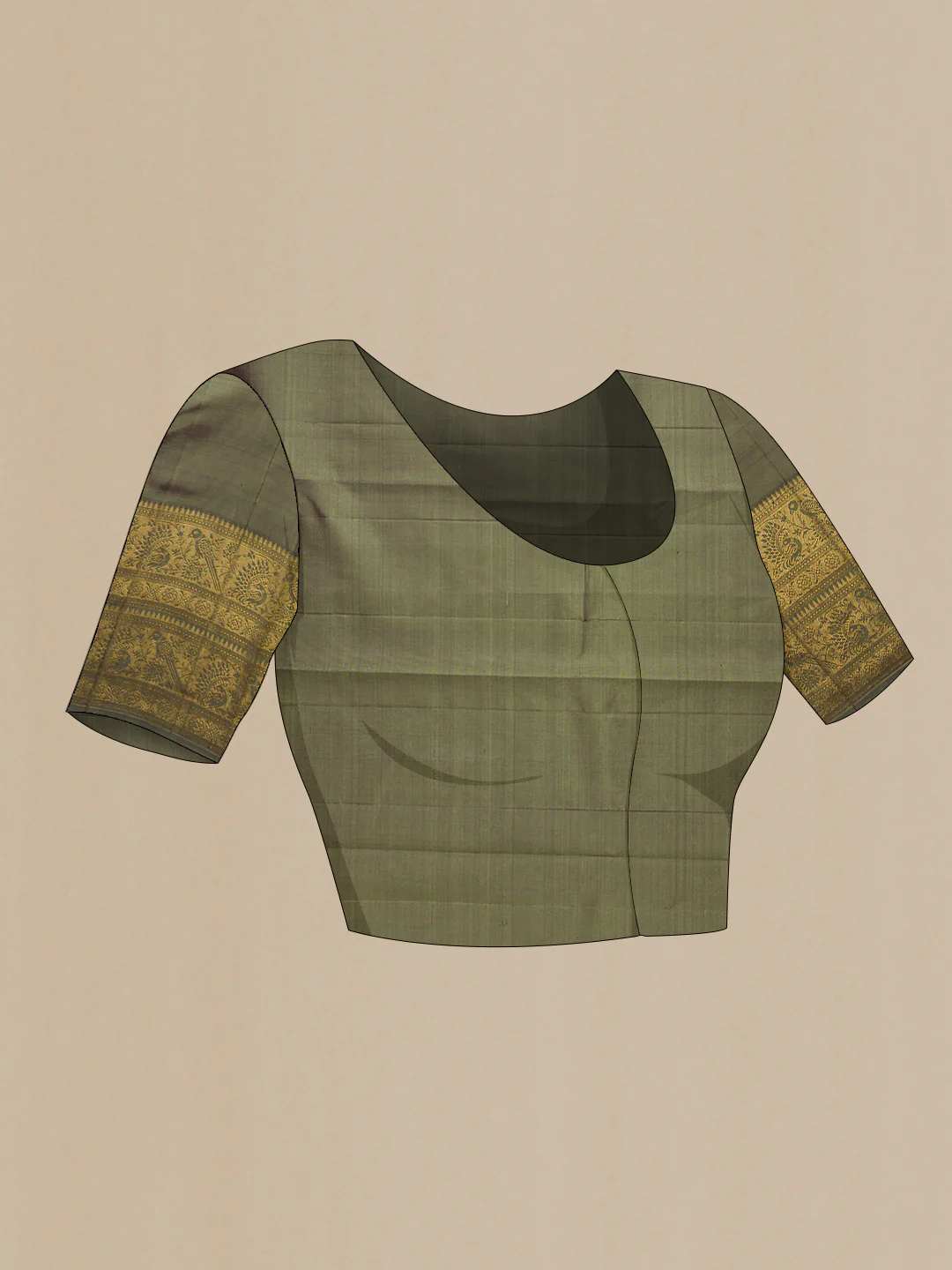 Green Kanjivaram Silk Saree - Image 5