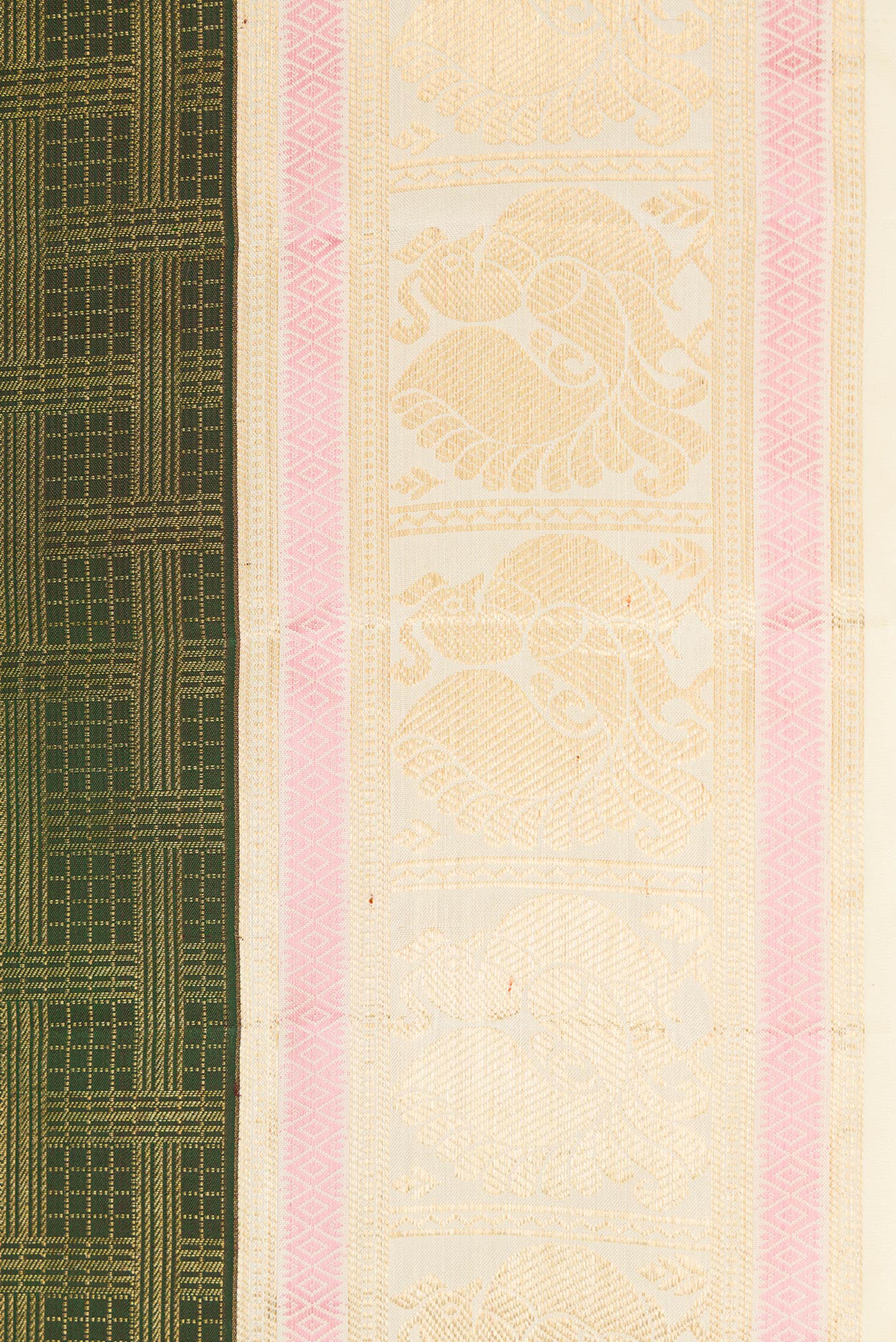 Green Kanjivaram Silk Saree - Image 3