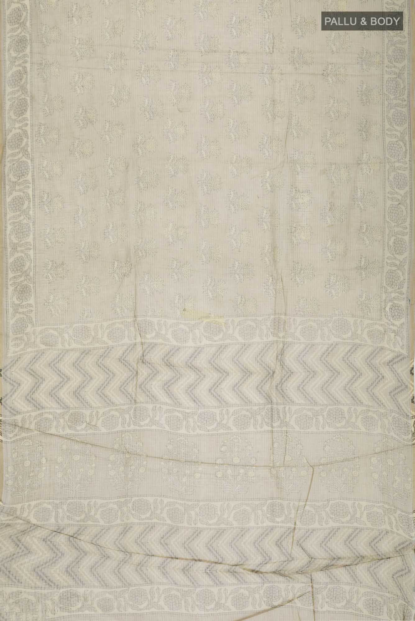 Grey Kota Cotton Saree - Image 2