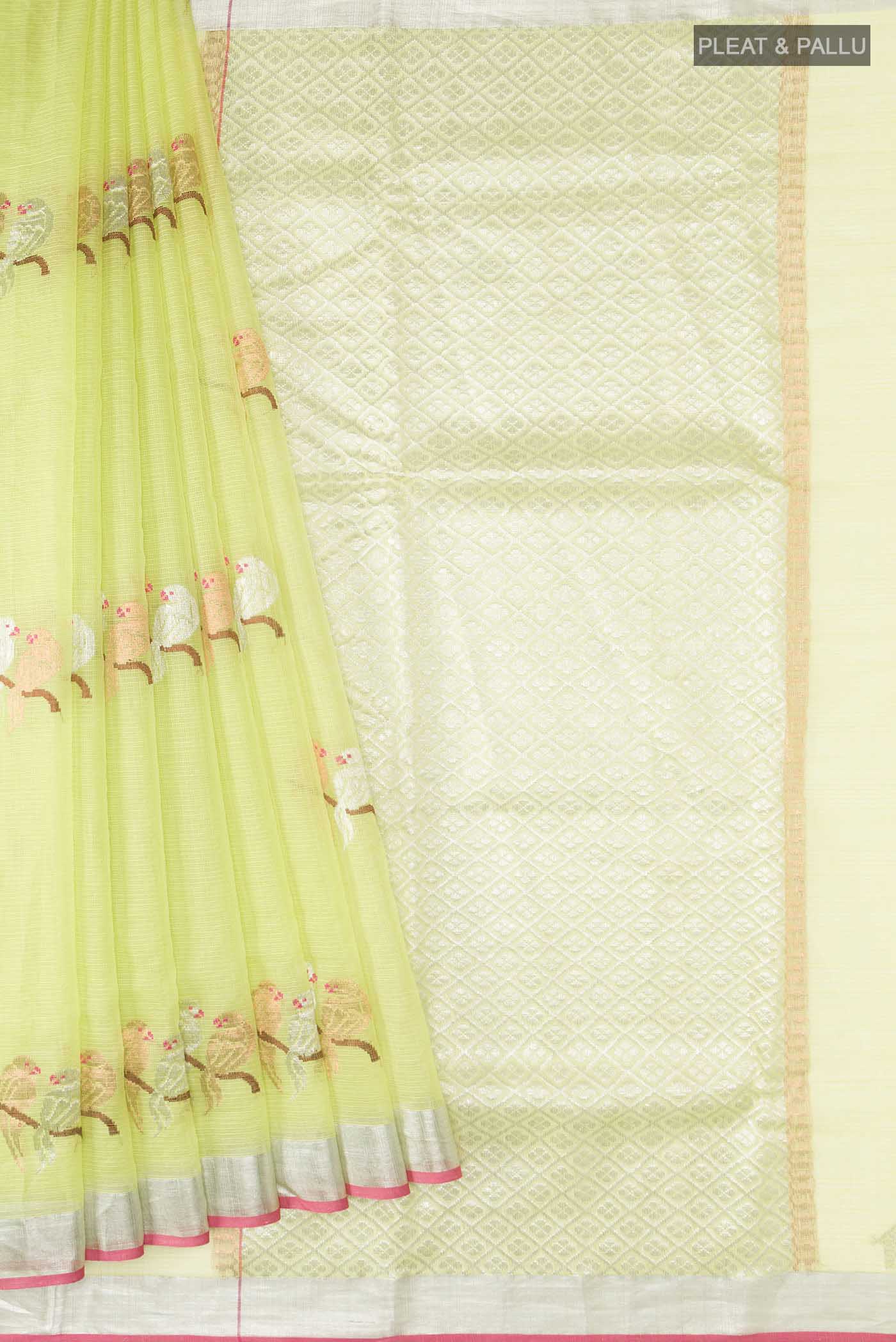 Green Kota Silk Saree - Image 4