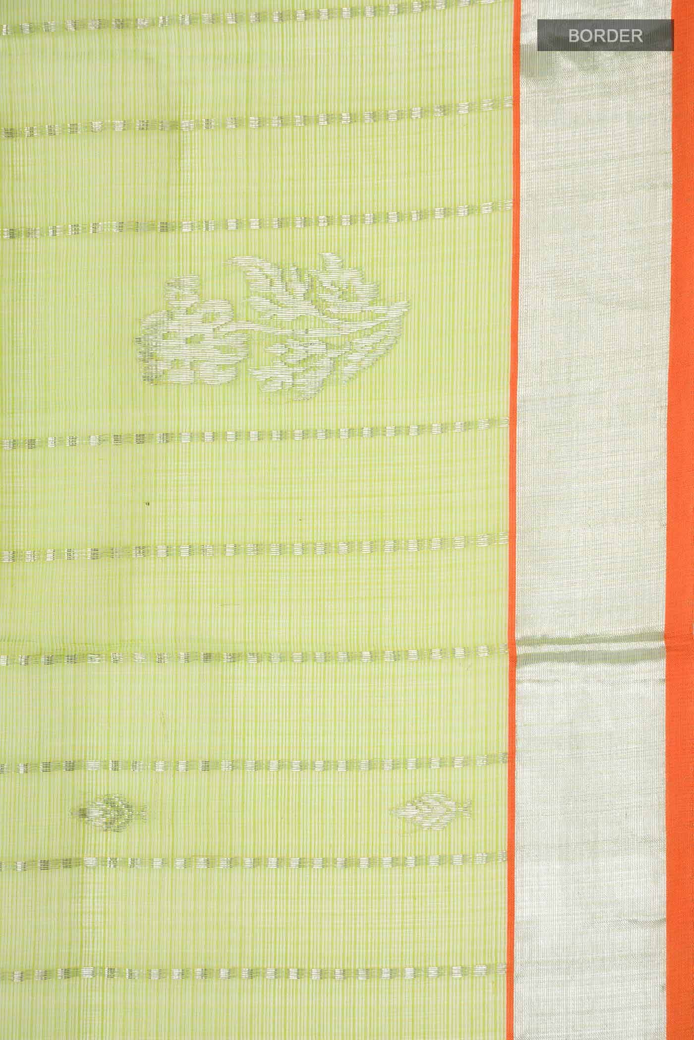 Green Kota Silk Saree - Image 6