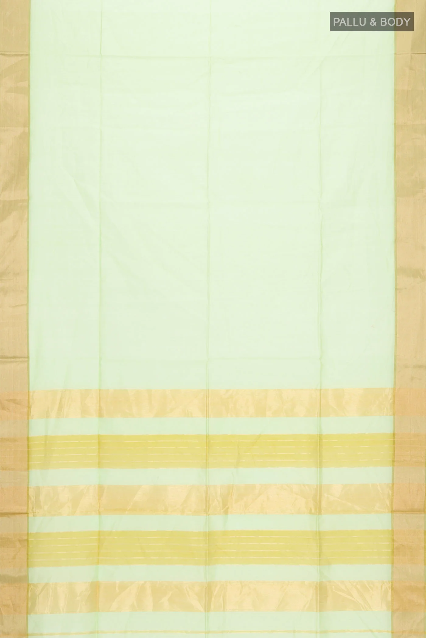 Green Maheshwari Silk Cotton Saree - Image 3