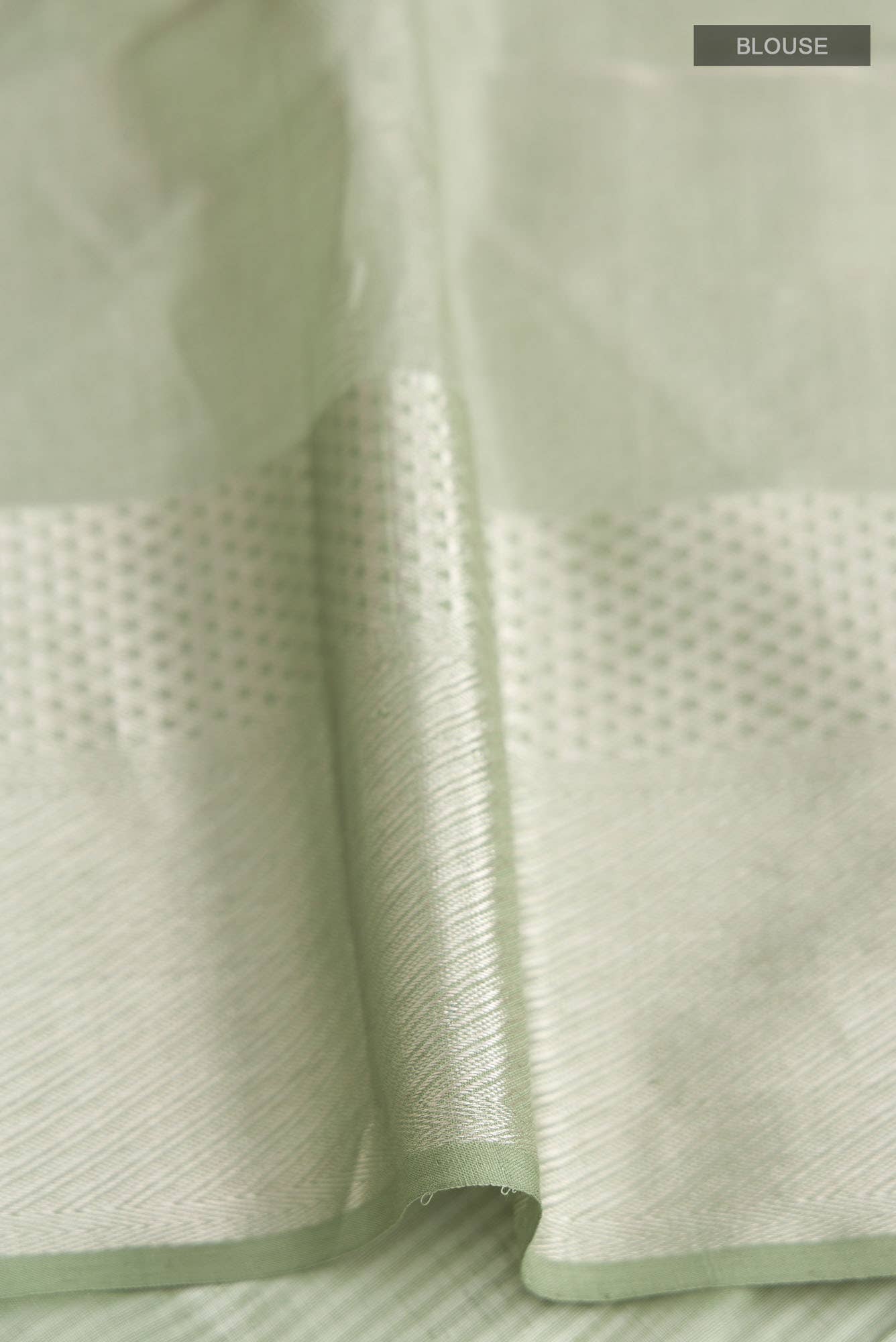 Green Maheshwari Silk Cotton Saree - Image 4