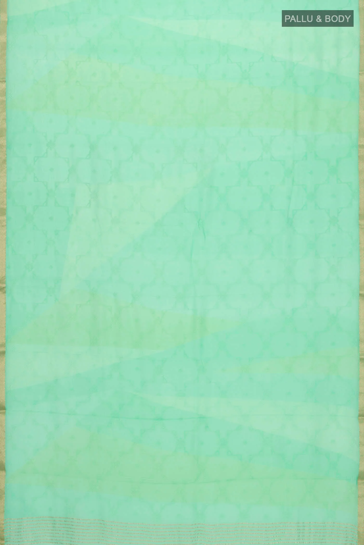Green Mysore Chiffon Saree - Image 5