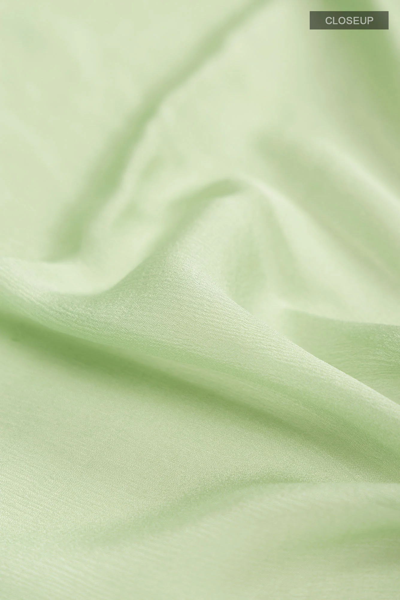 Green Mysore Chiffon Saree - Image 2