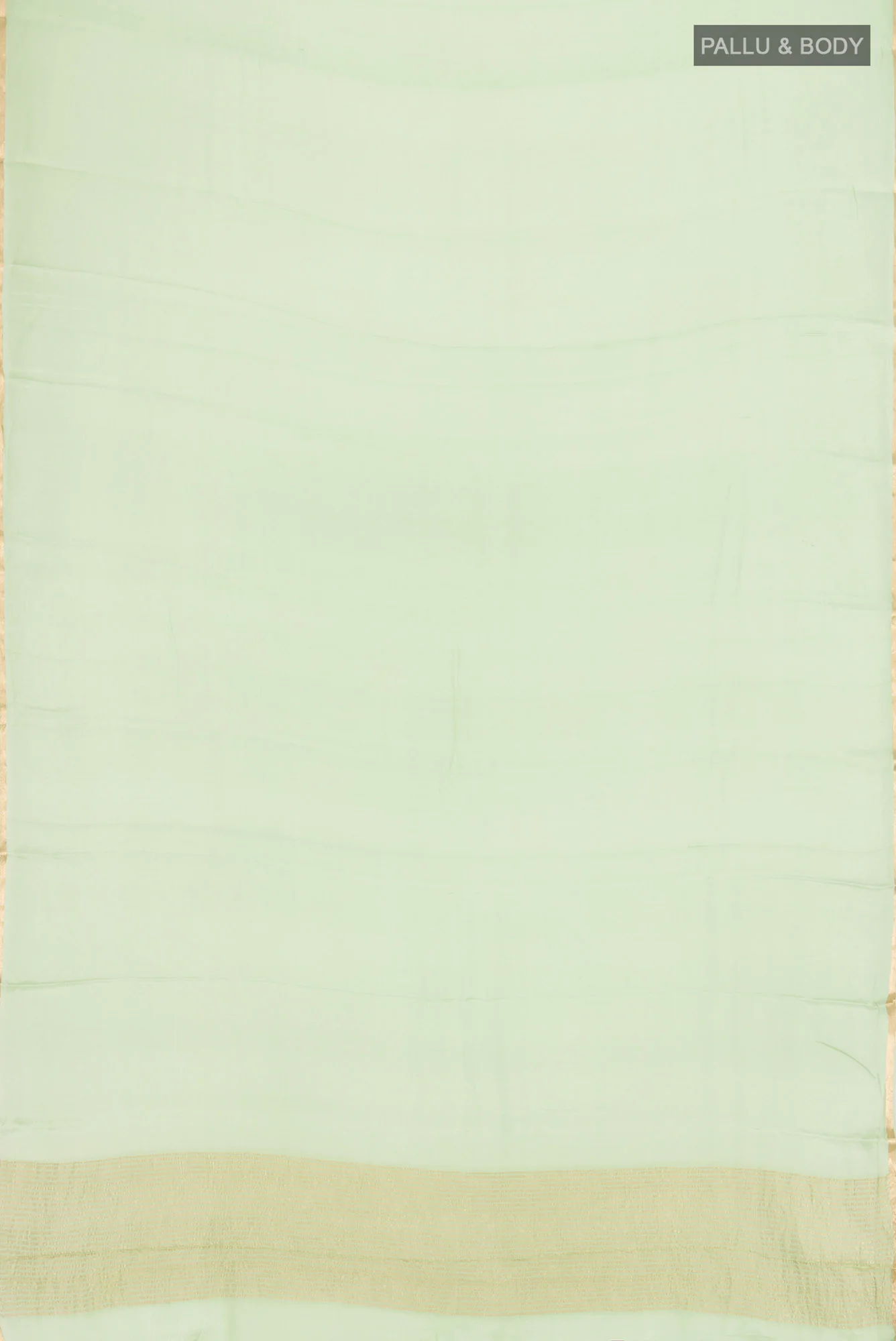 Green Mysore Chiffon Saree - Image 5