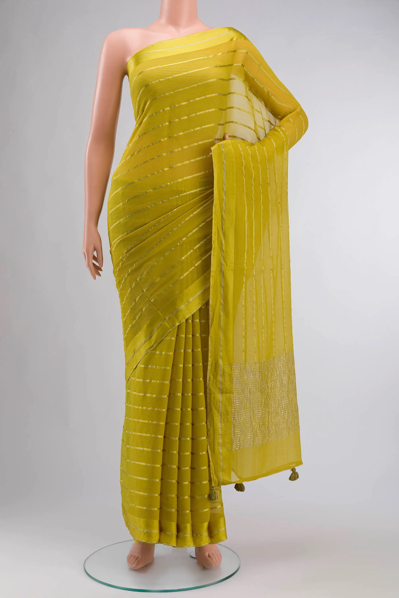 Green Mysore Chiffon Saree
