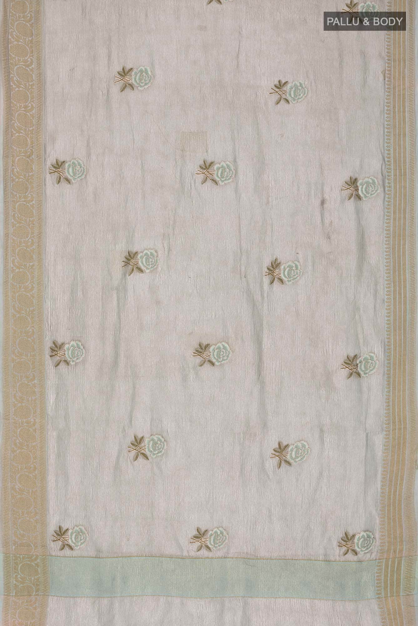 Grey Organza Silk Saree - Image 3