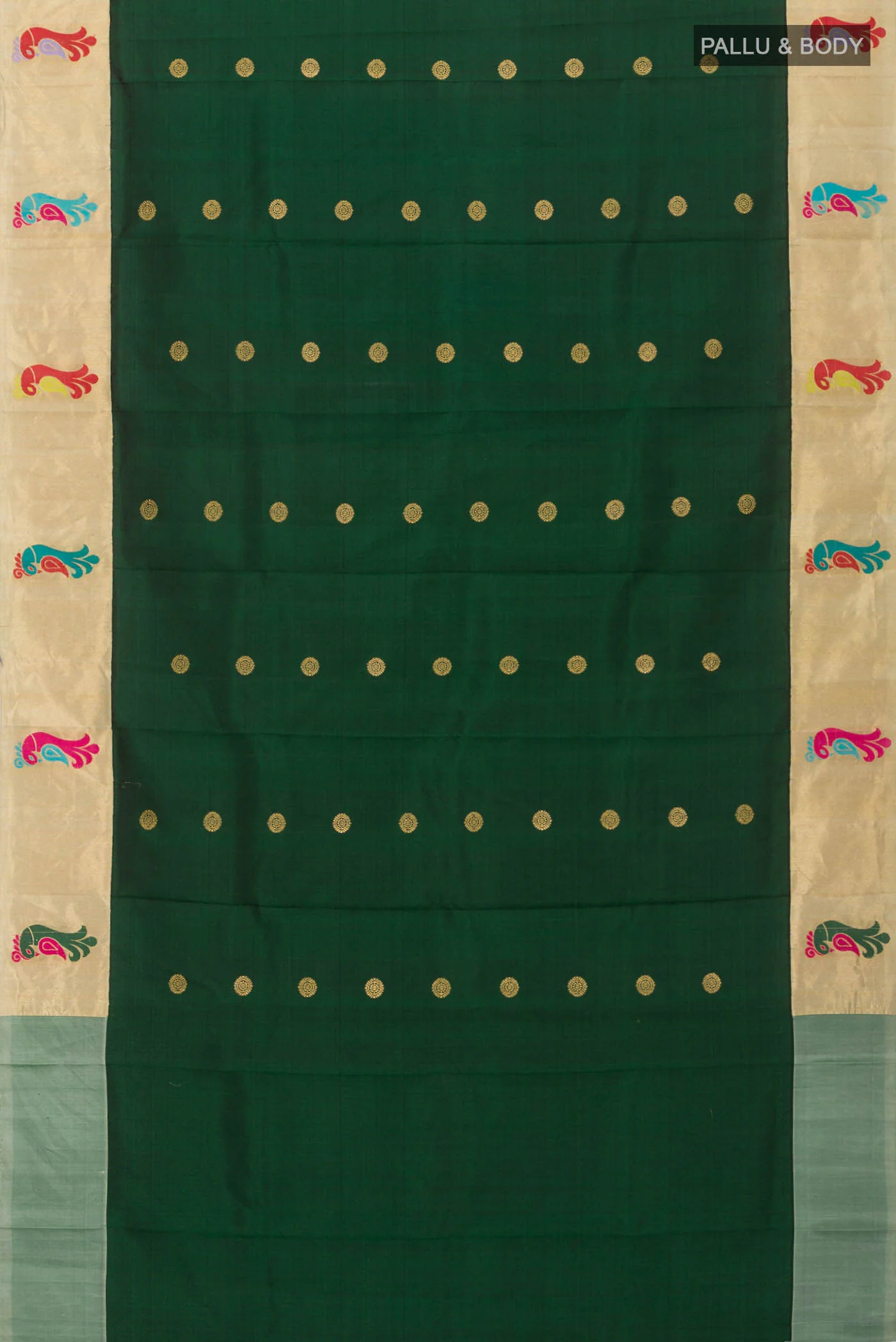 Green Paithani Silk Saree - Image 6
