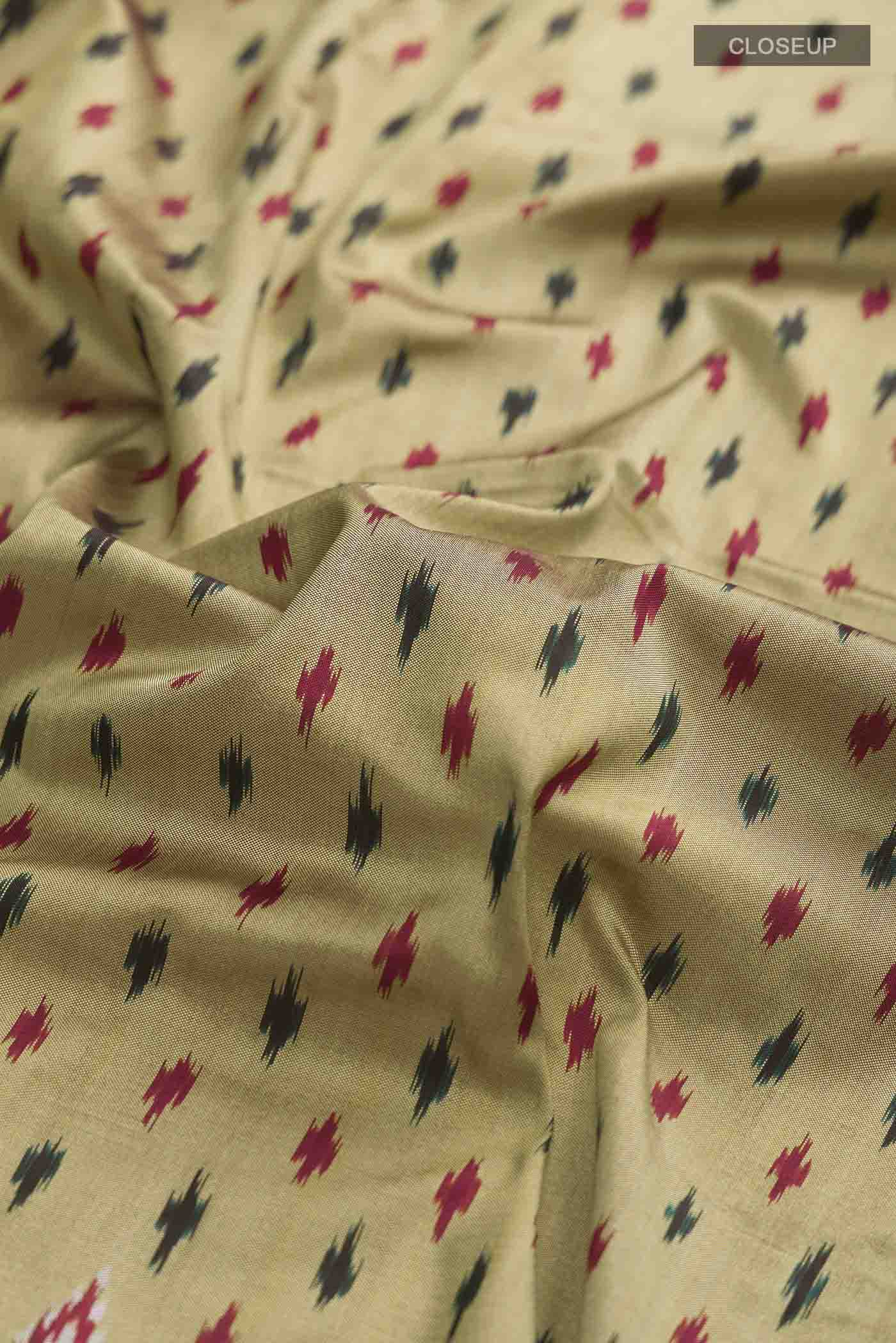 Green Pochampally Silk Saree - Image 2