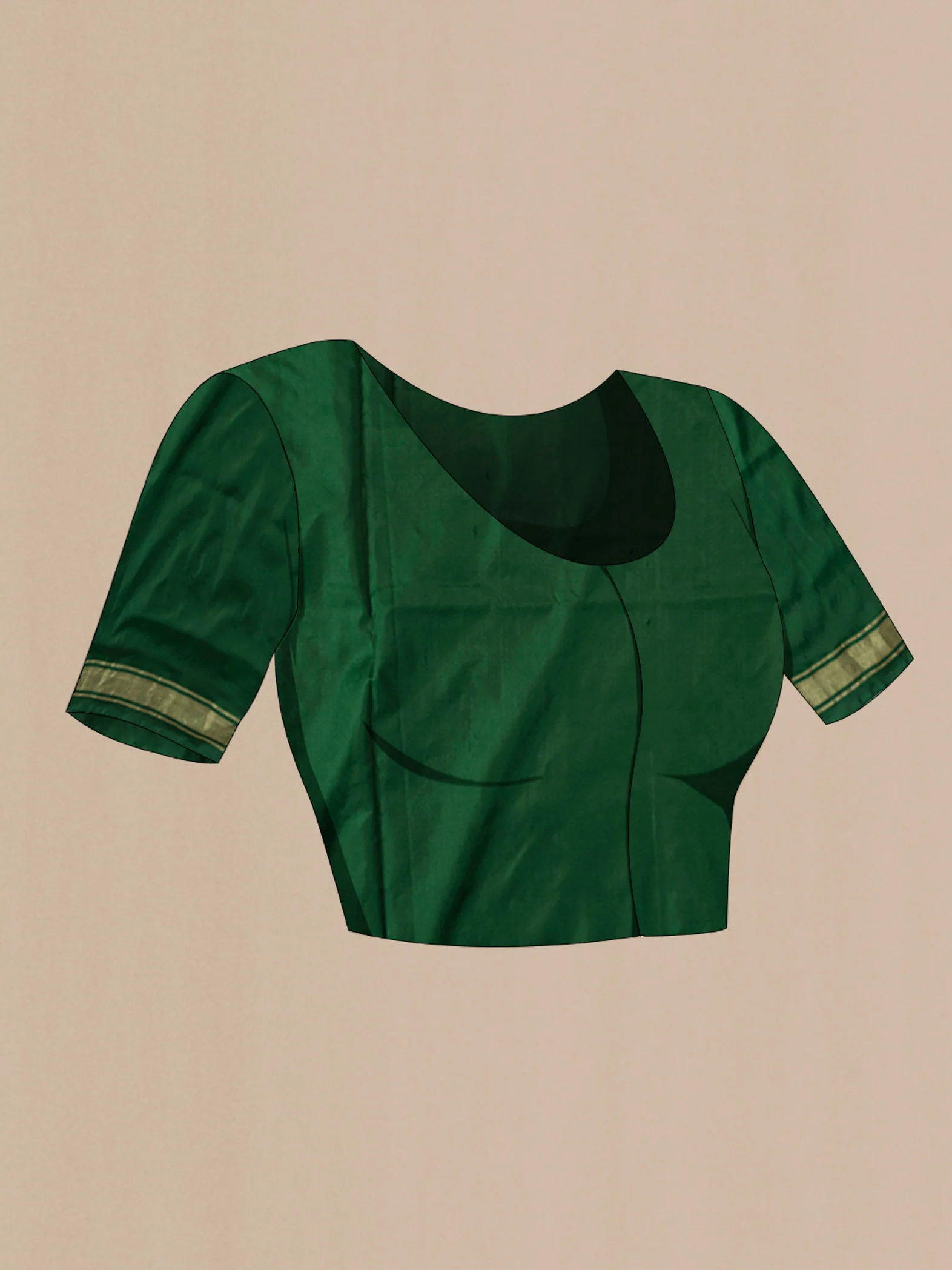 Green Pochampally Silk Saree - Image 5