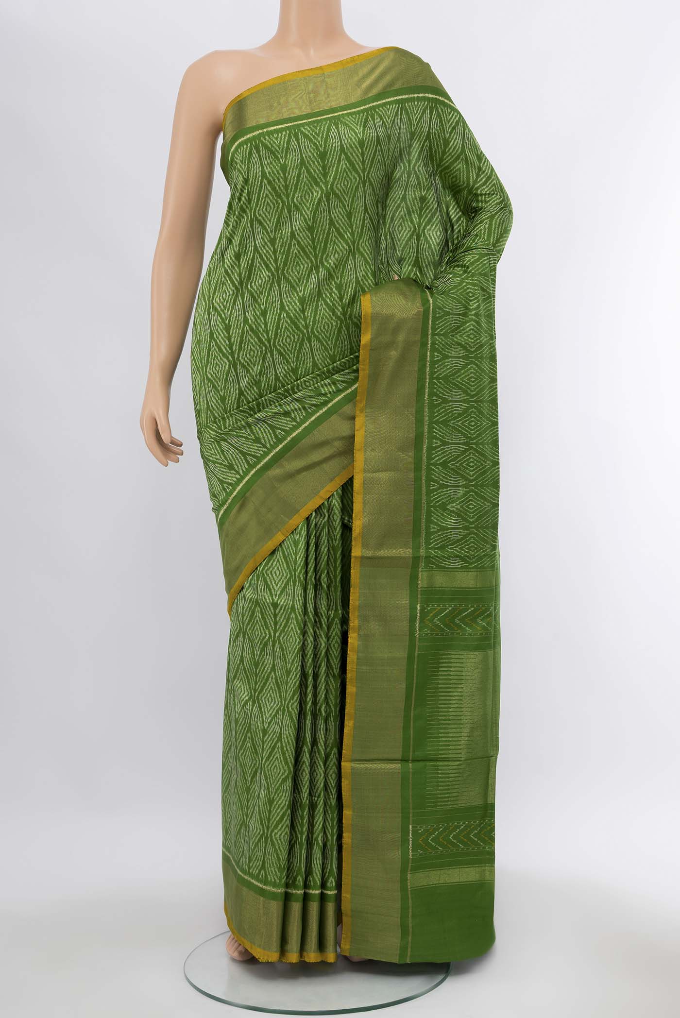 Green Pochampally Silk Saree