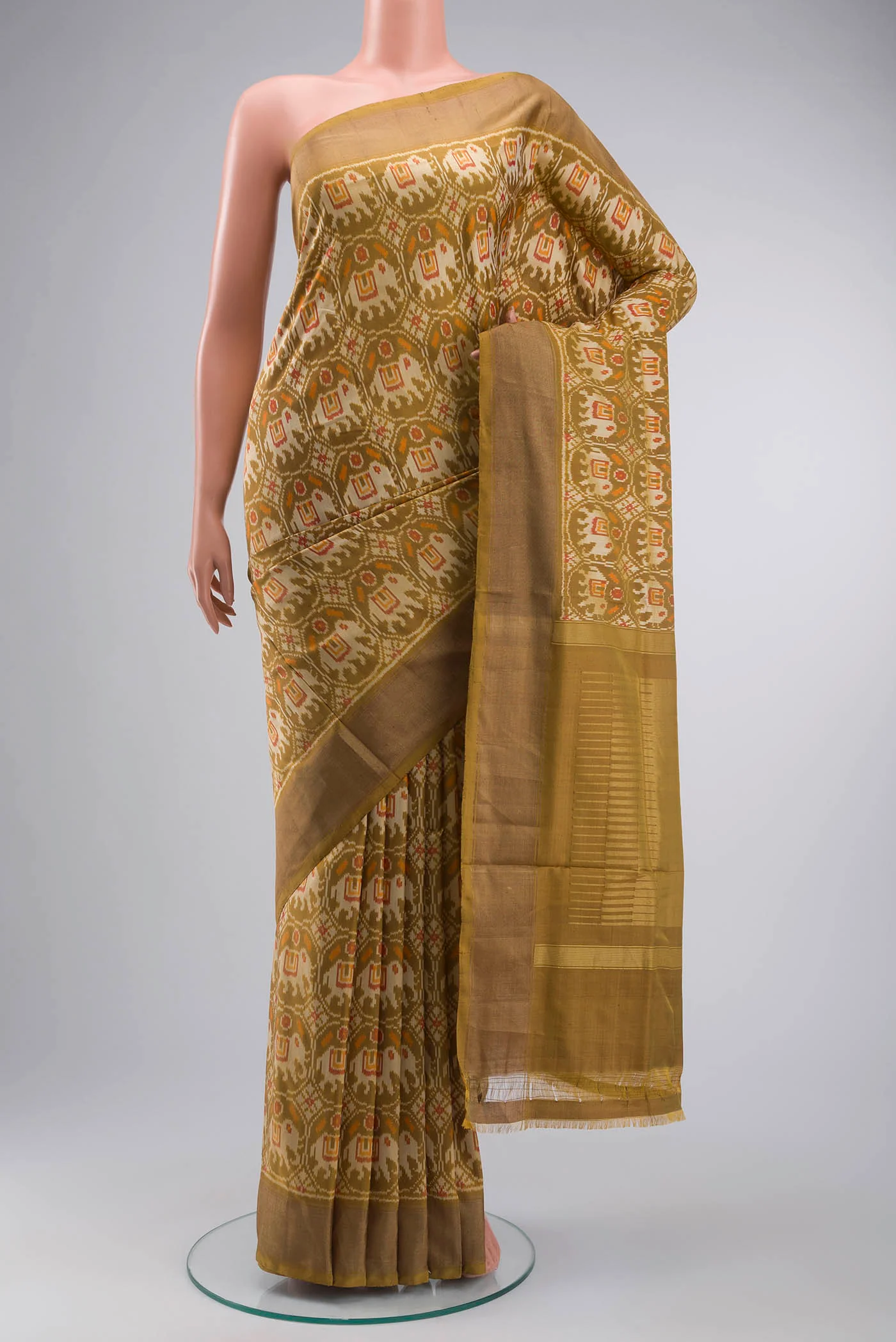 Green Pochampally Silk Saree