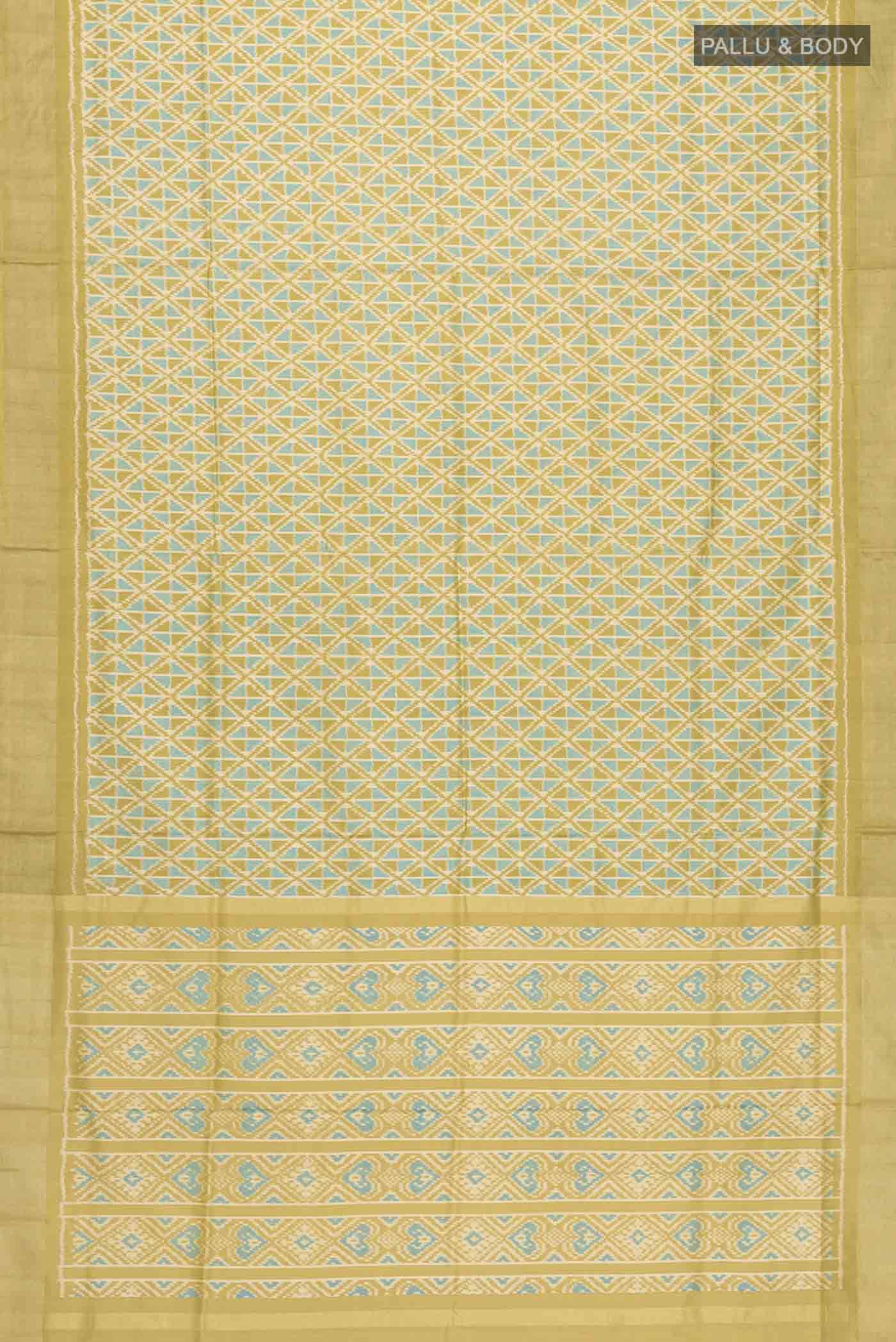Green Pochampally Silk Saree - Image 6