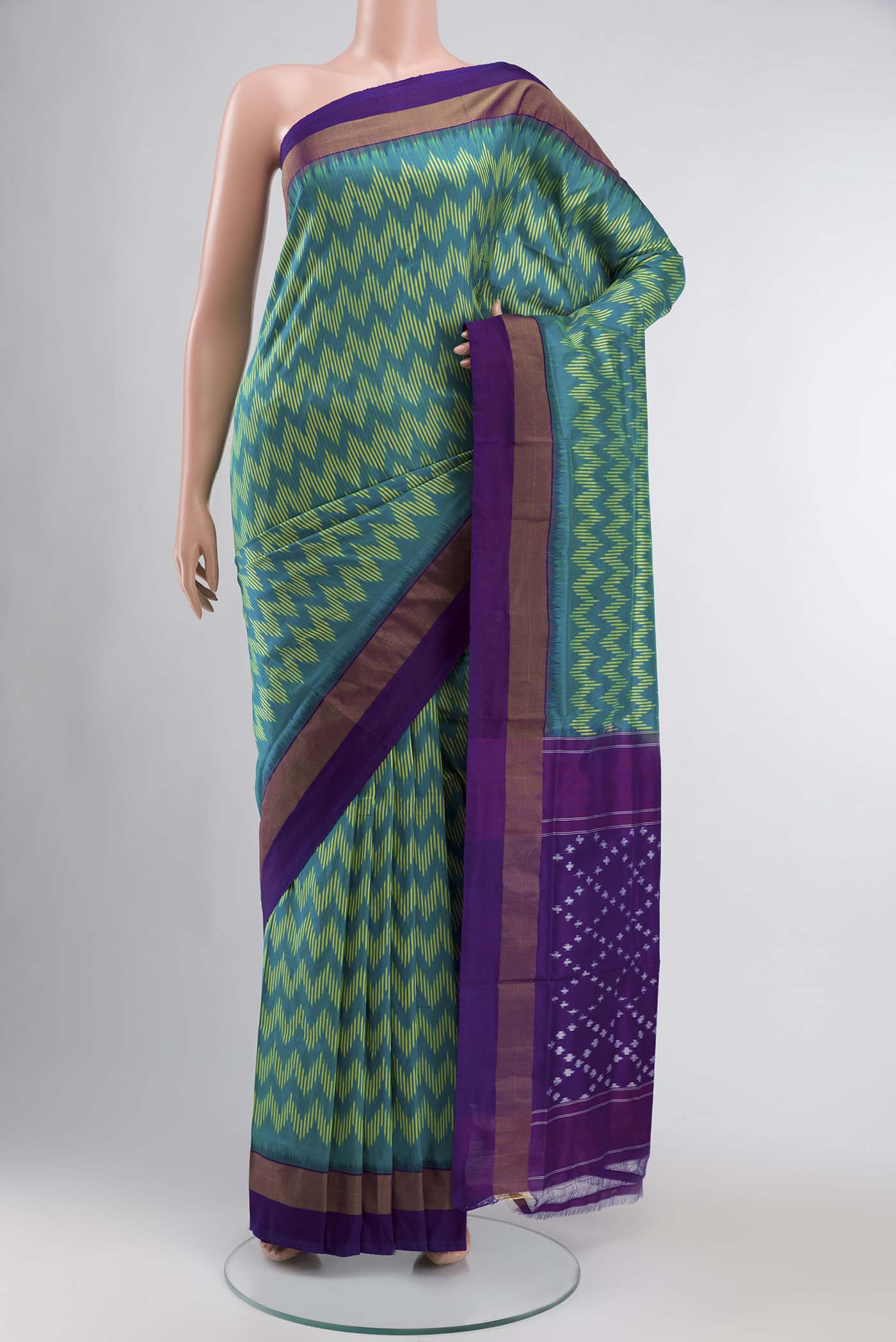 Green Pochampally Silk Saree