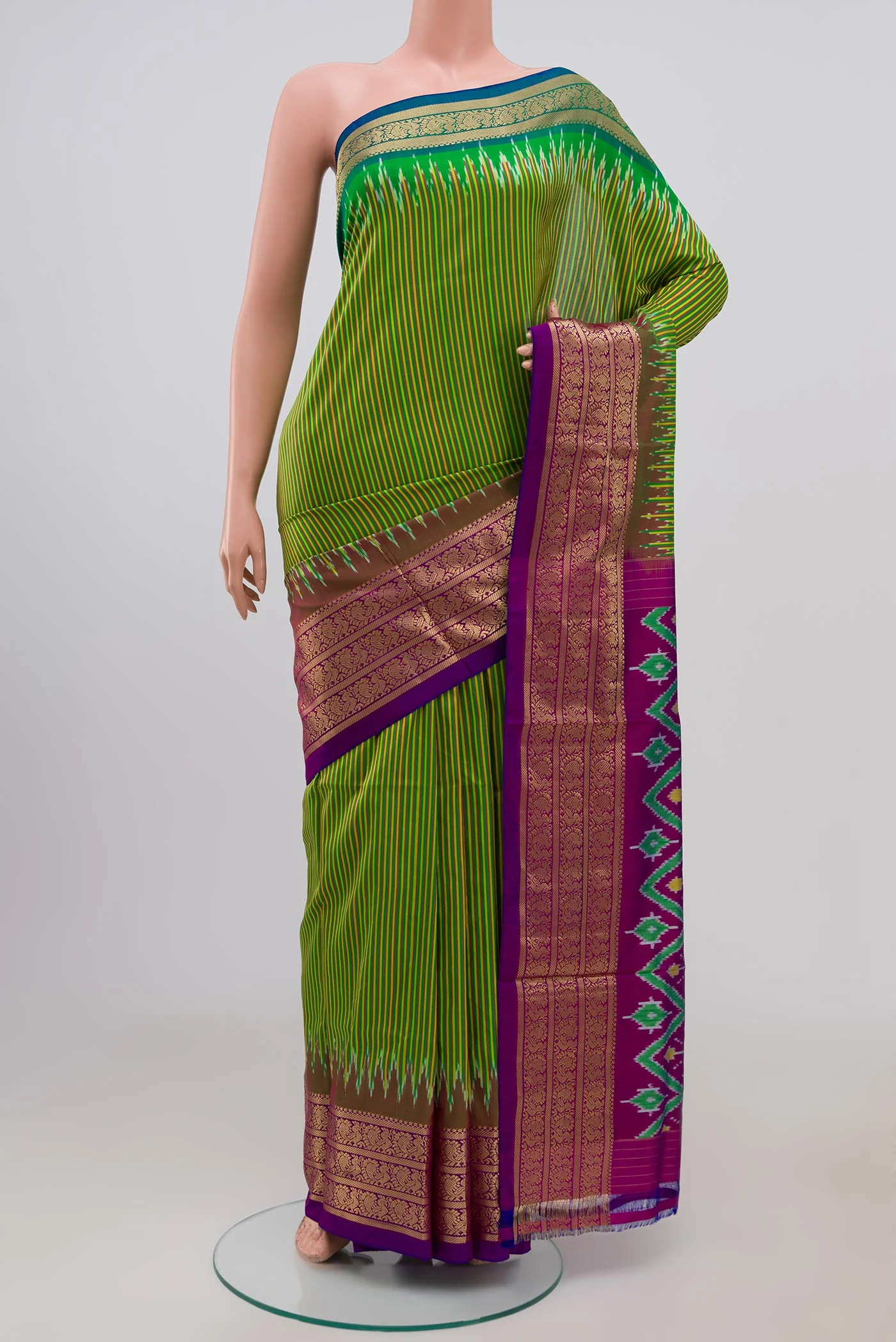 Green Pochampally Silk Saree