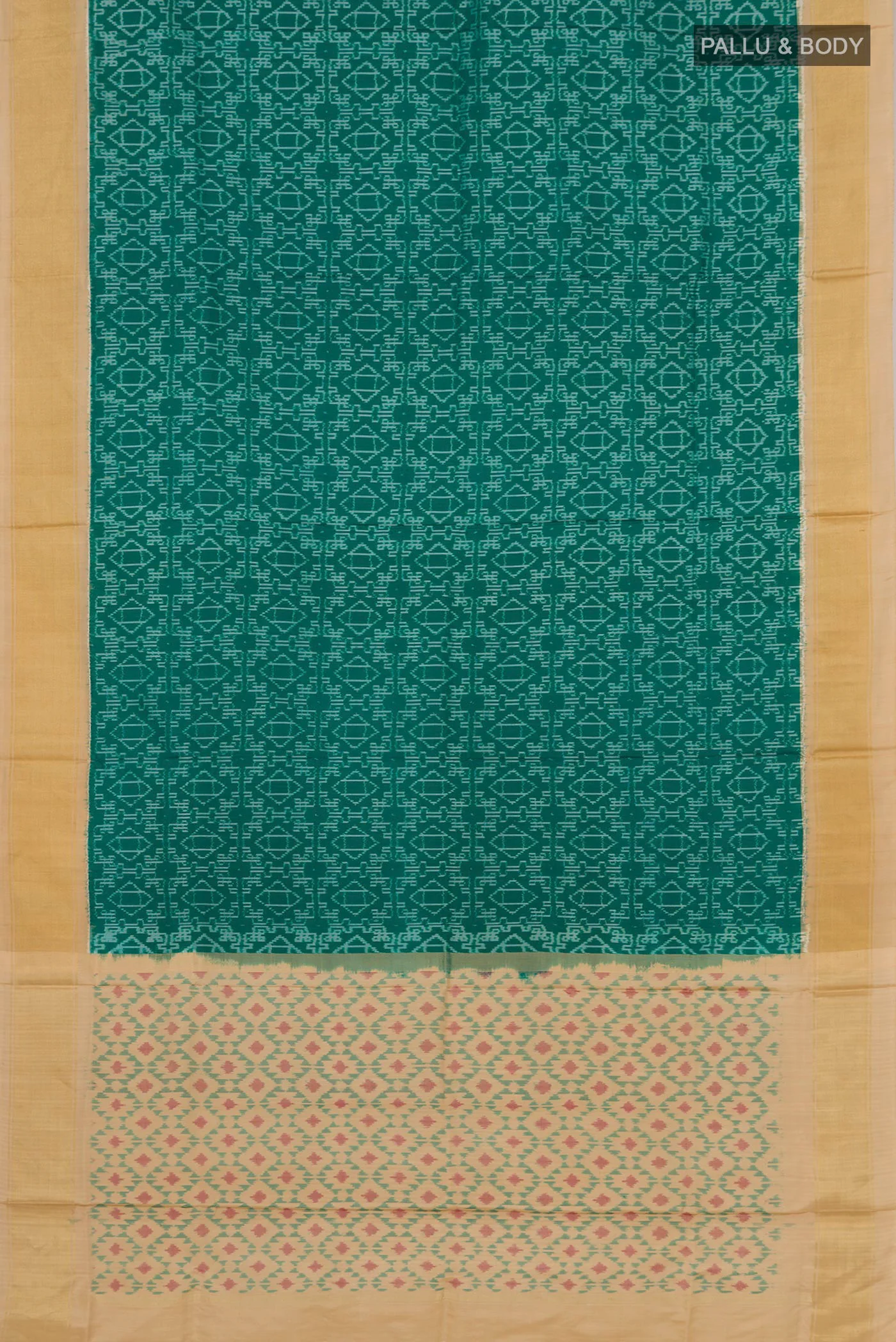 Green Pochampally Silk Saree - Image 5