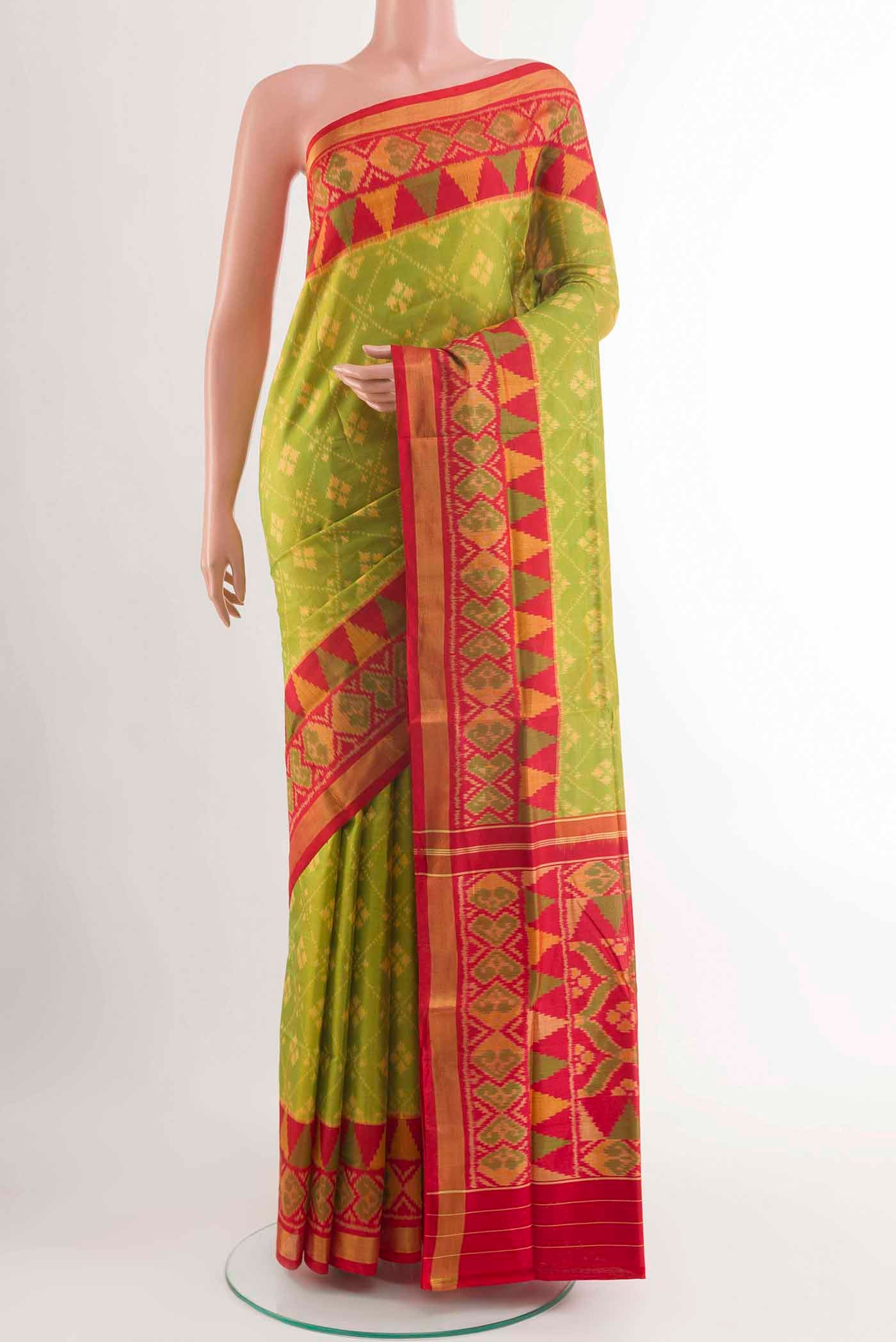Green Rajkot Patola Silk Saree