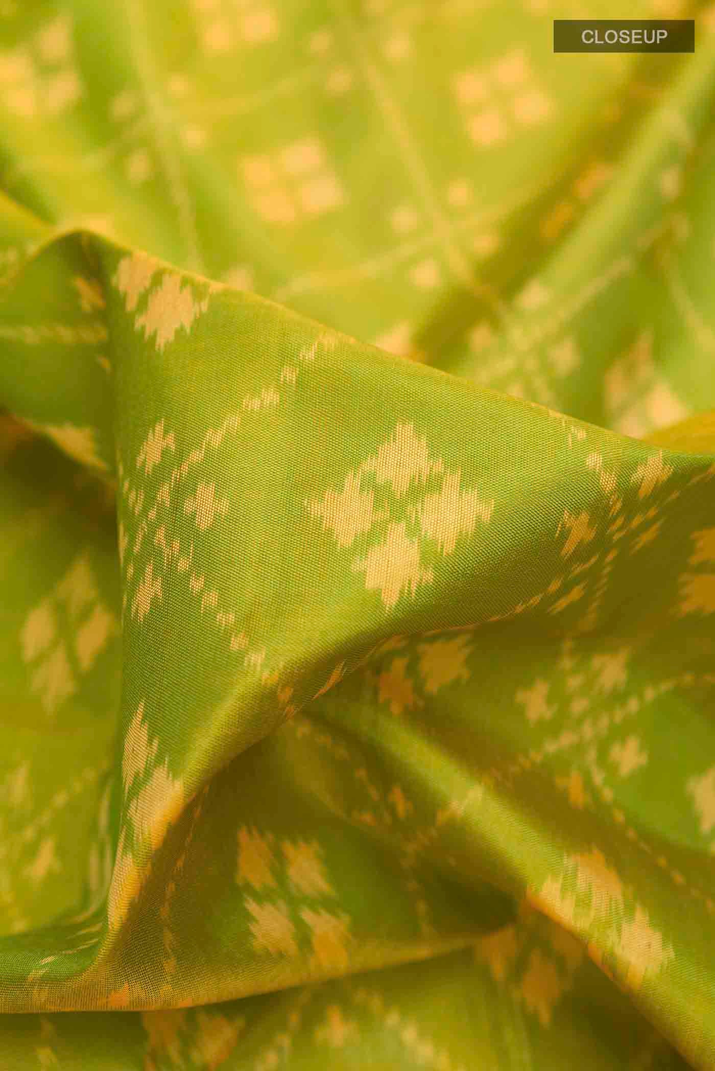 Green Rajkot Patola Silk Saree - Image 2
