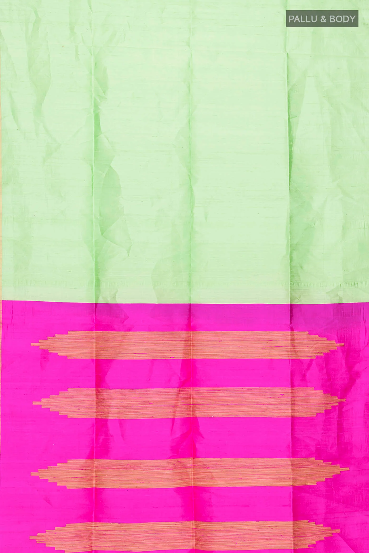 Green Raw Silk Saree - Image 5