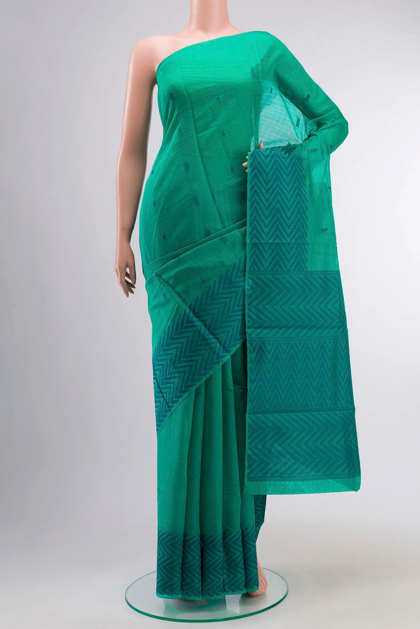 Green Silk Cotton Saree