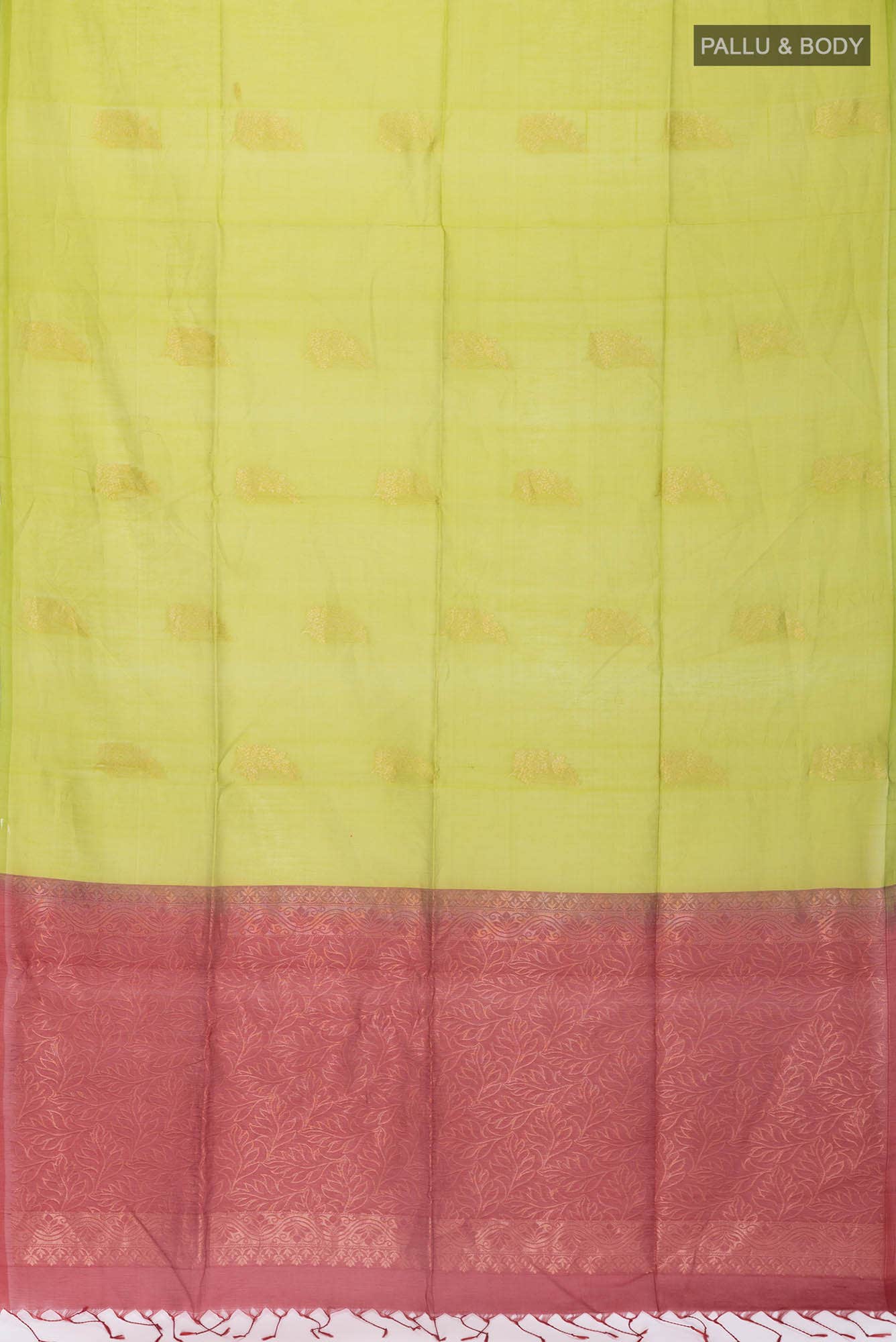 Green Silk Cotton Saree - Image 2