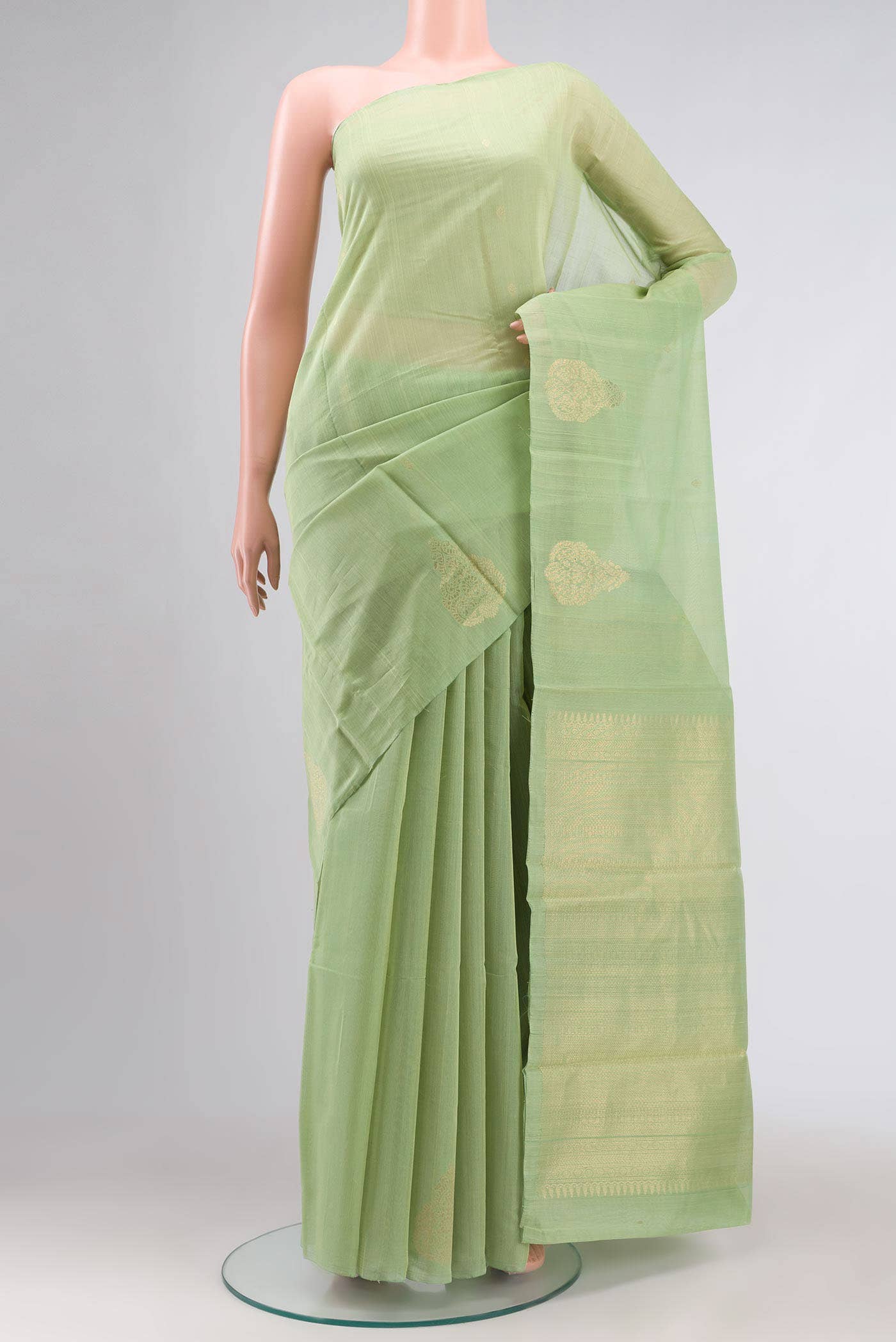 Green Silk Cotton Saree
