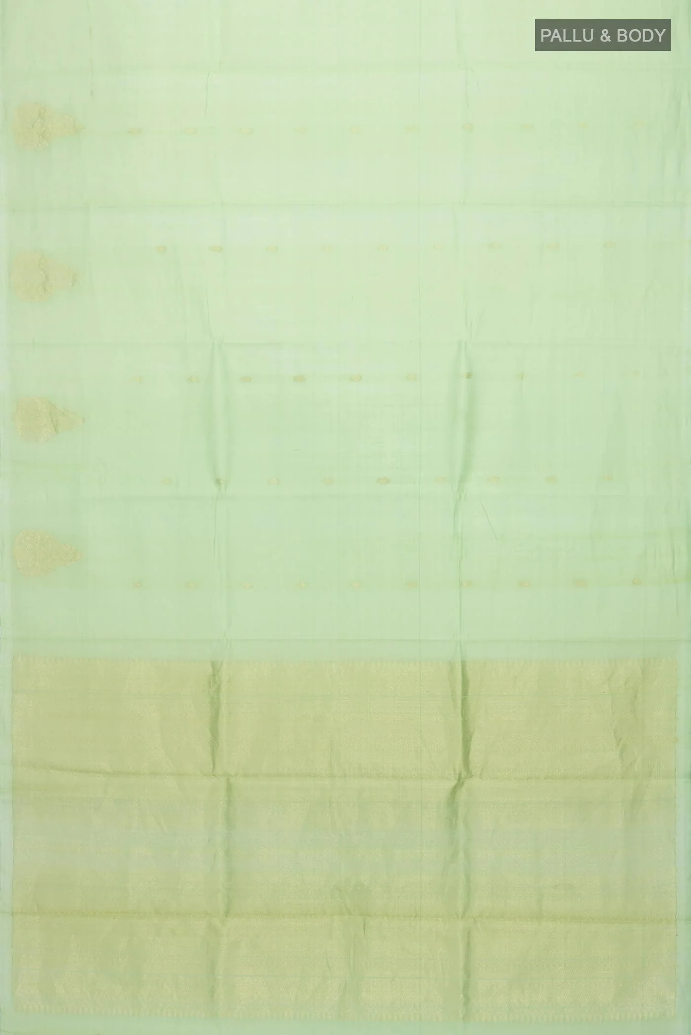 Green Silk Cotton Saree - Image 2