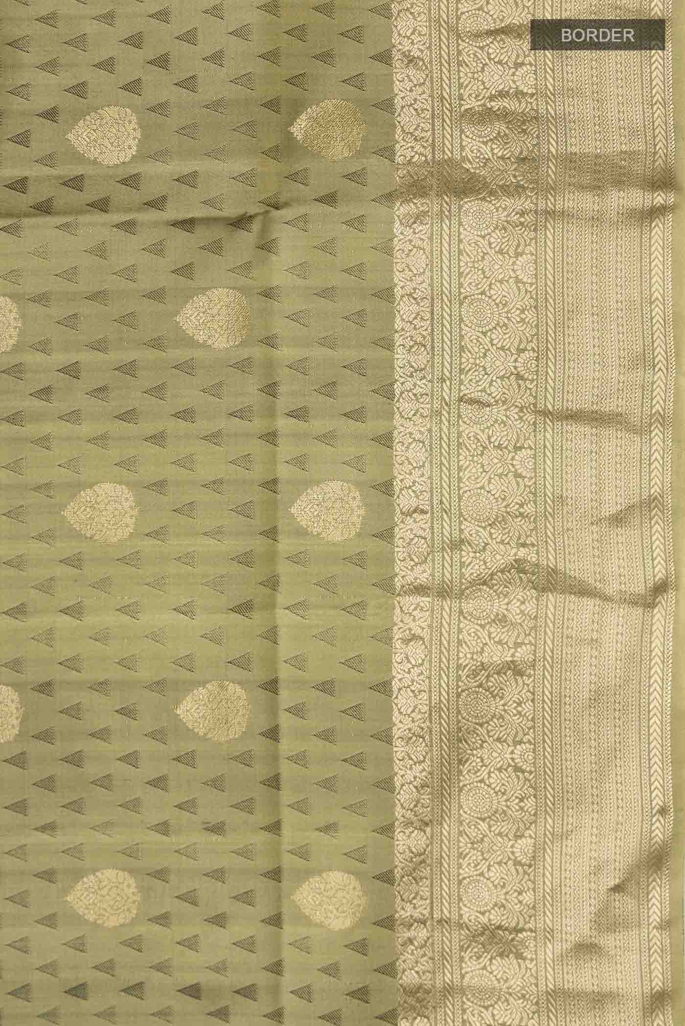 Green Soft Silk Saree - Image 3