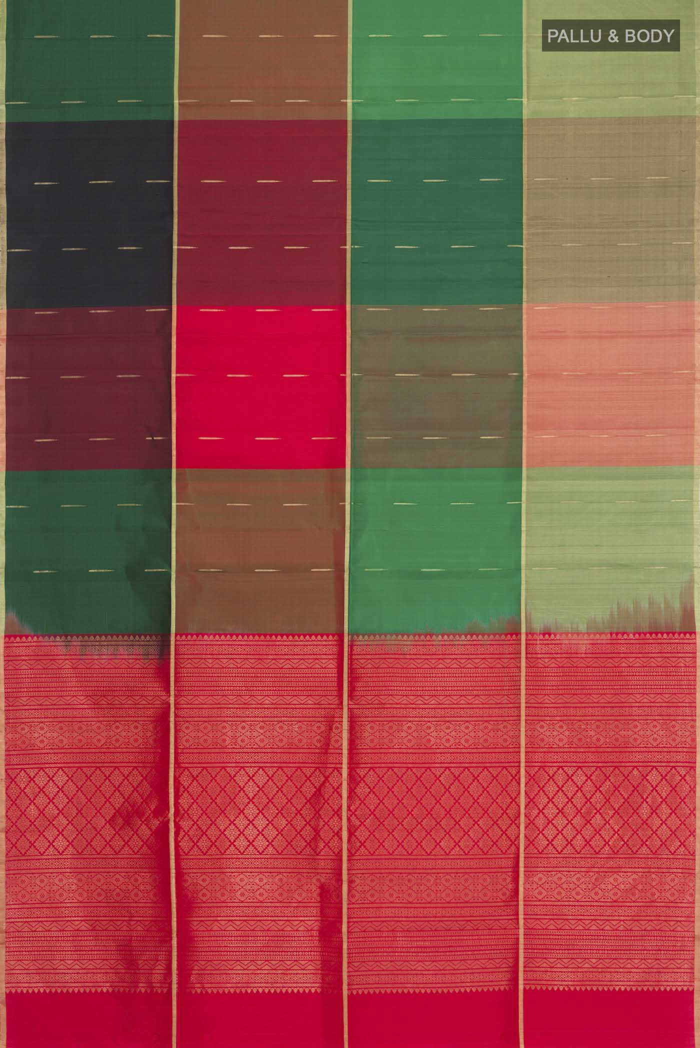Green Soft Silk Saree - Image 5