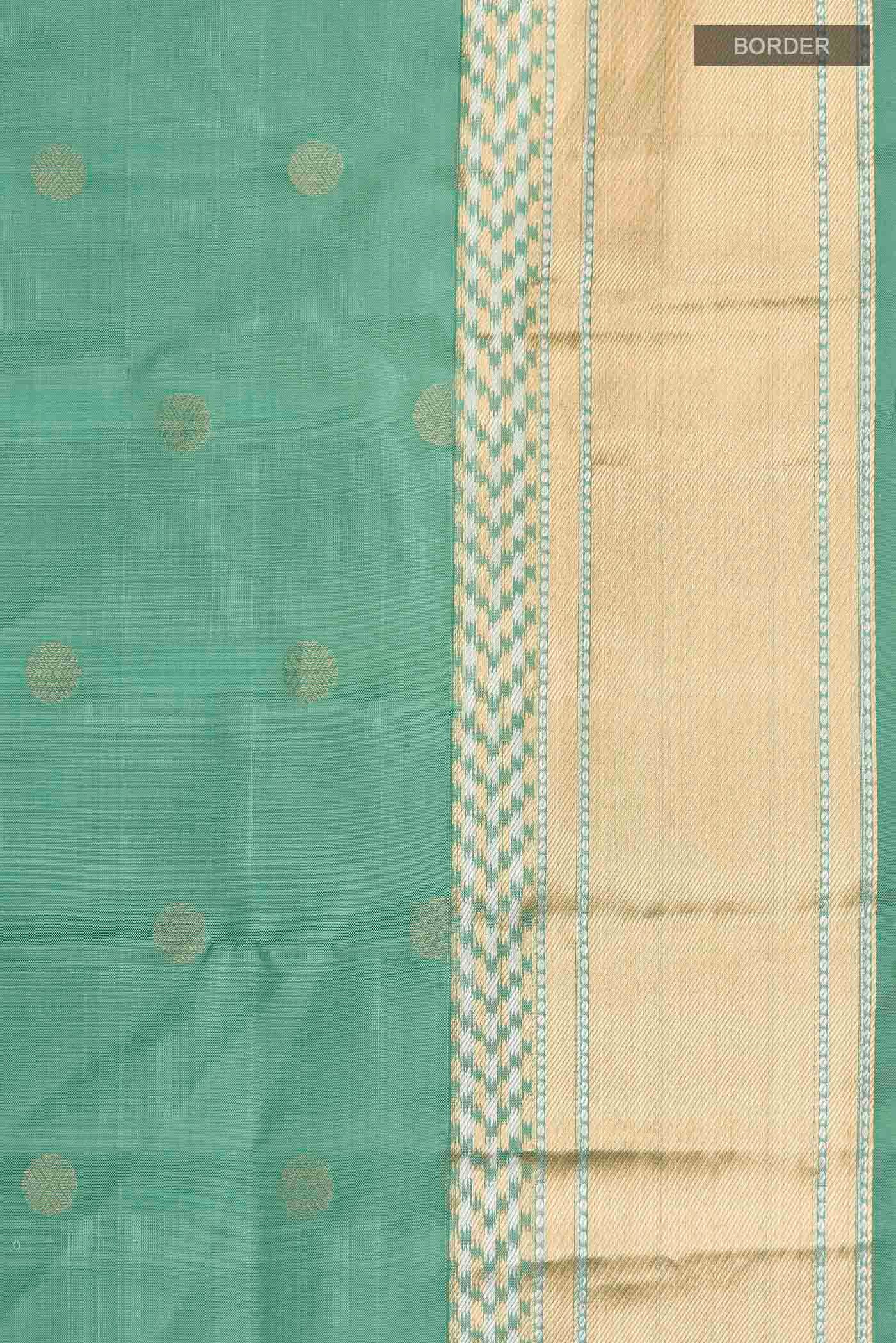 Green Soft Silk Saree - Image 3