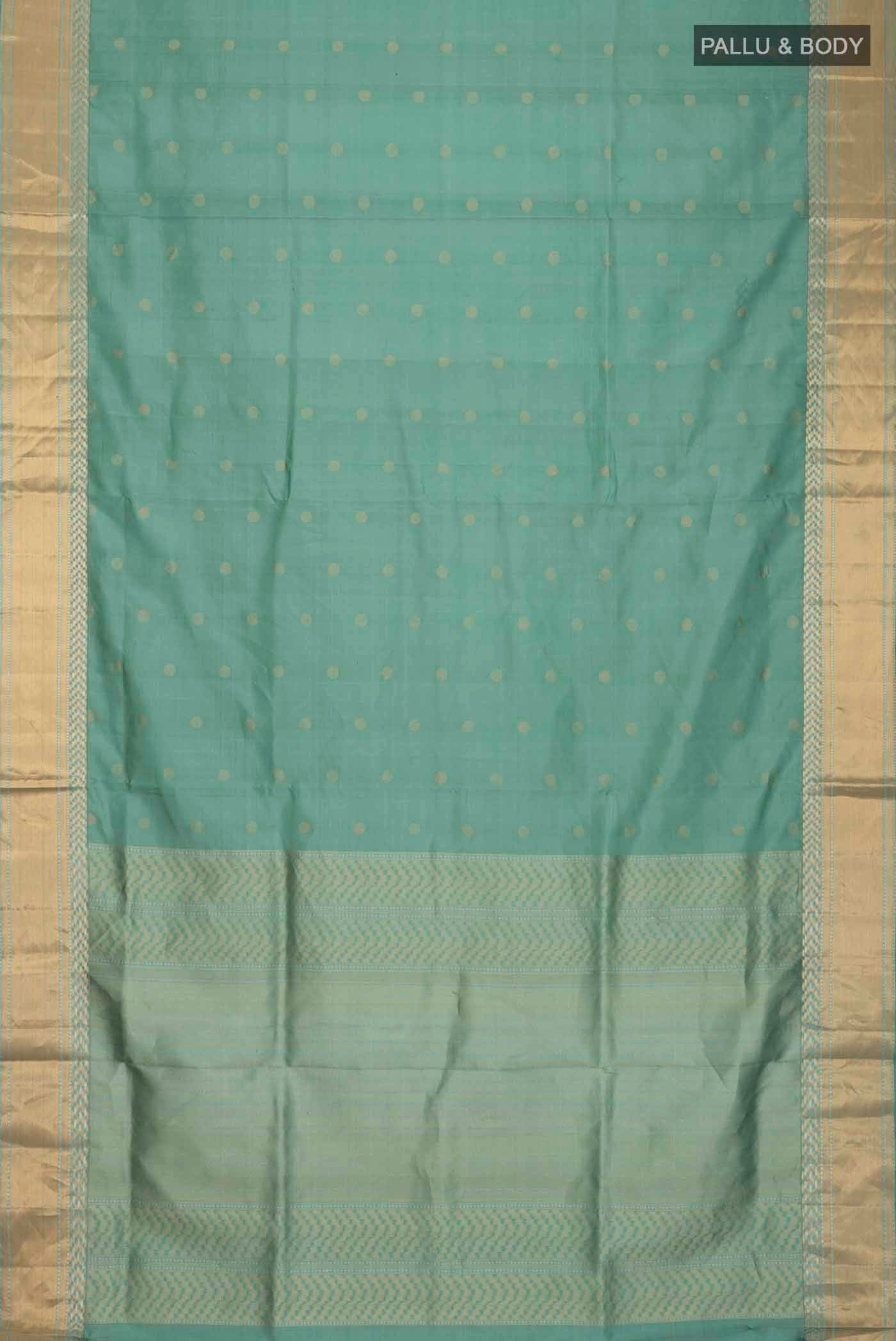 Green Soft Silk Saree - Image 5