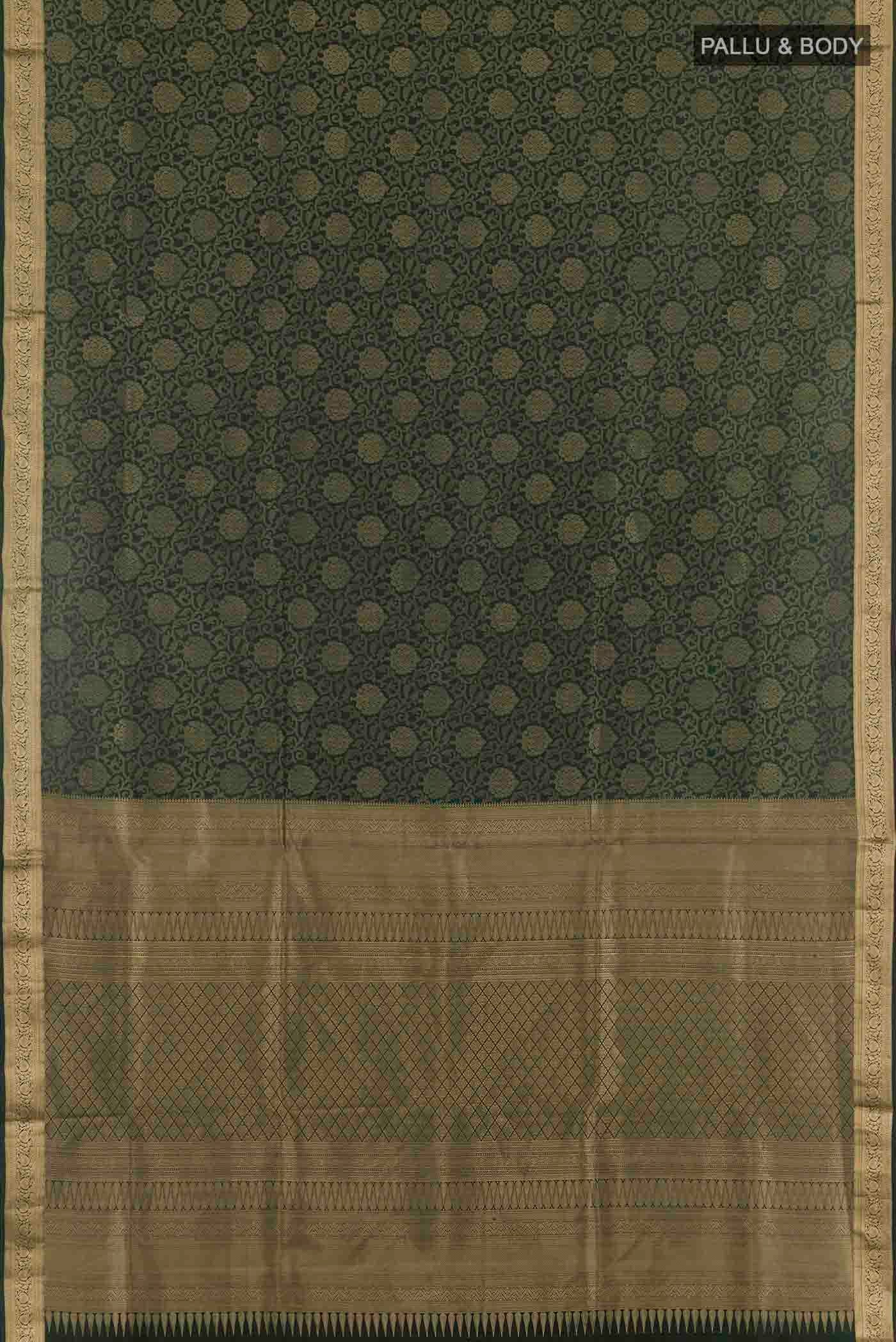 Green Soft Silk Saree - Image 5