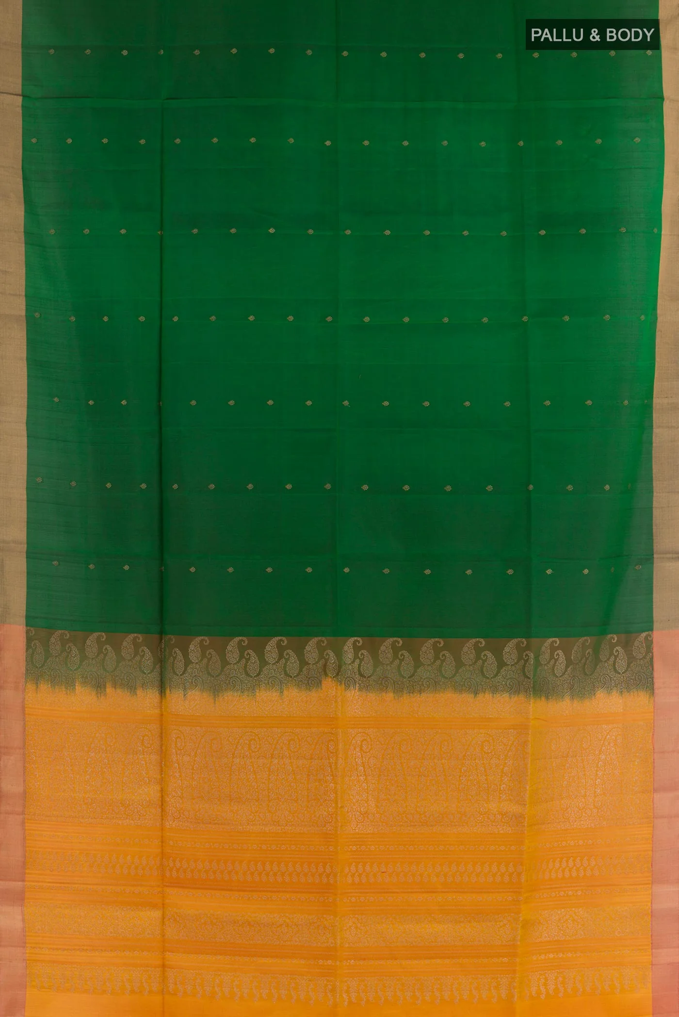 Green Soft Silk Saree - Image 3